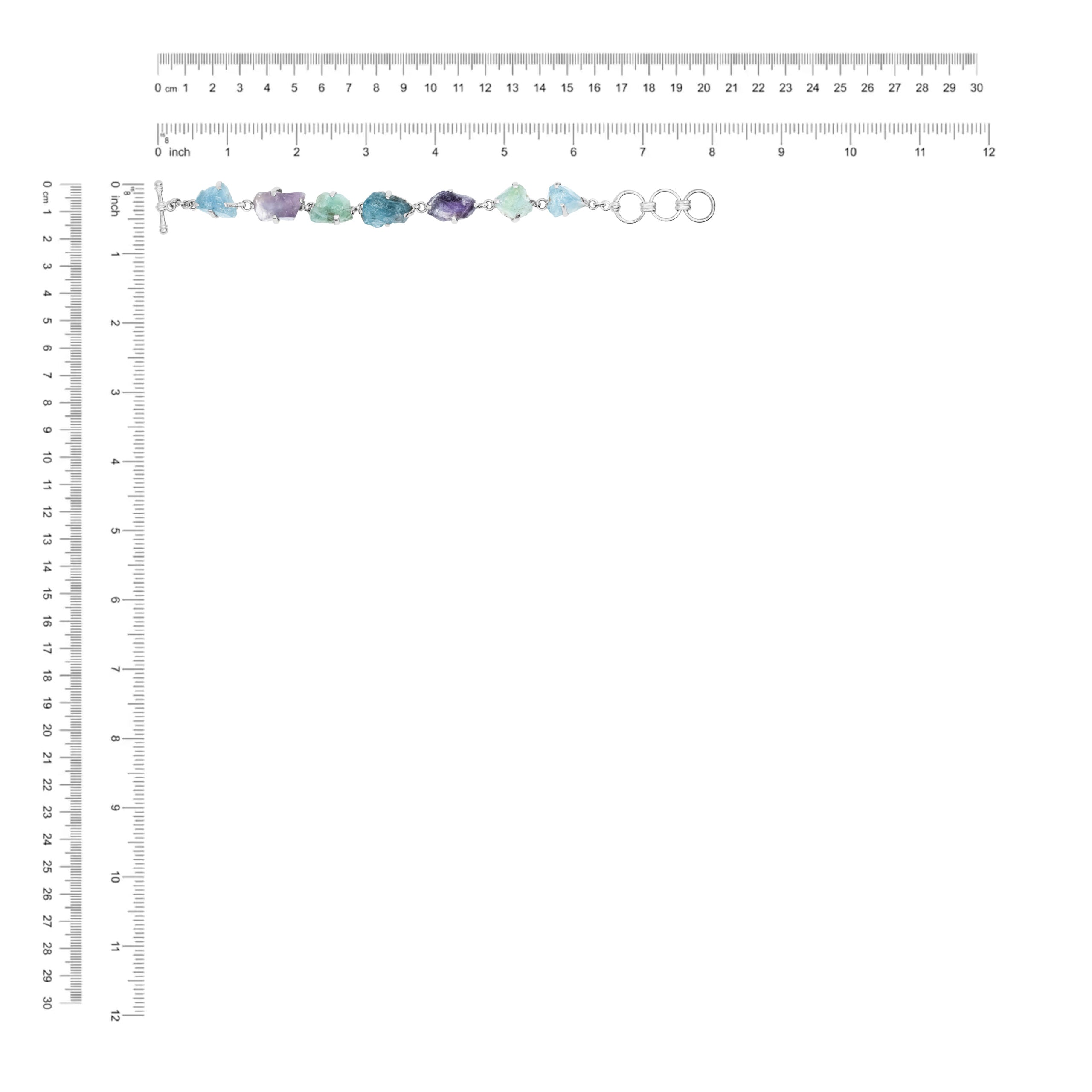 Fluorite Bracelet in Fine Sterling Silver