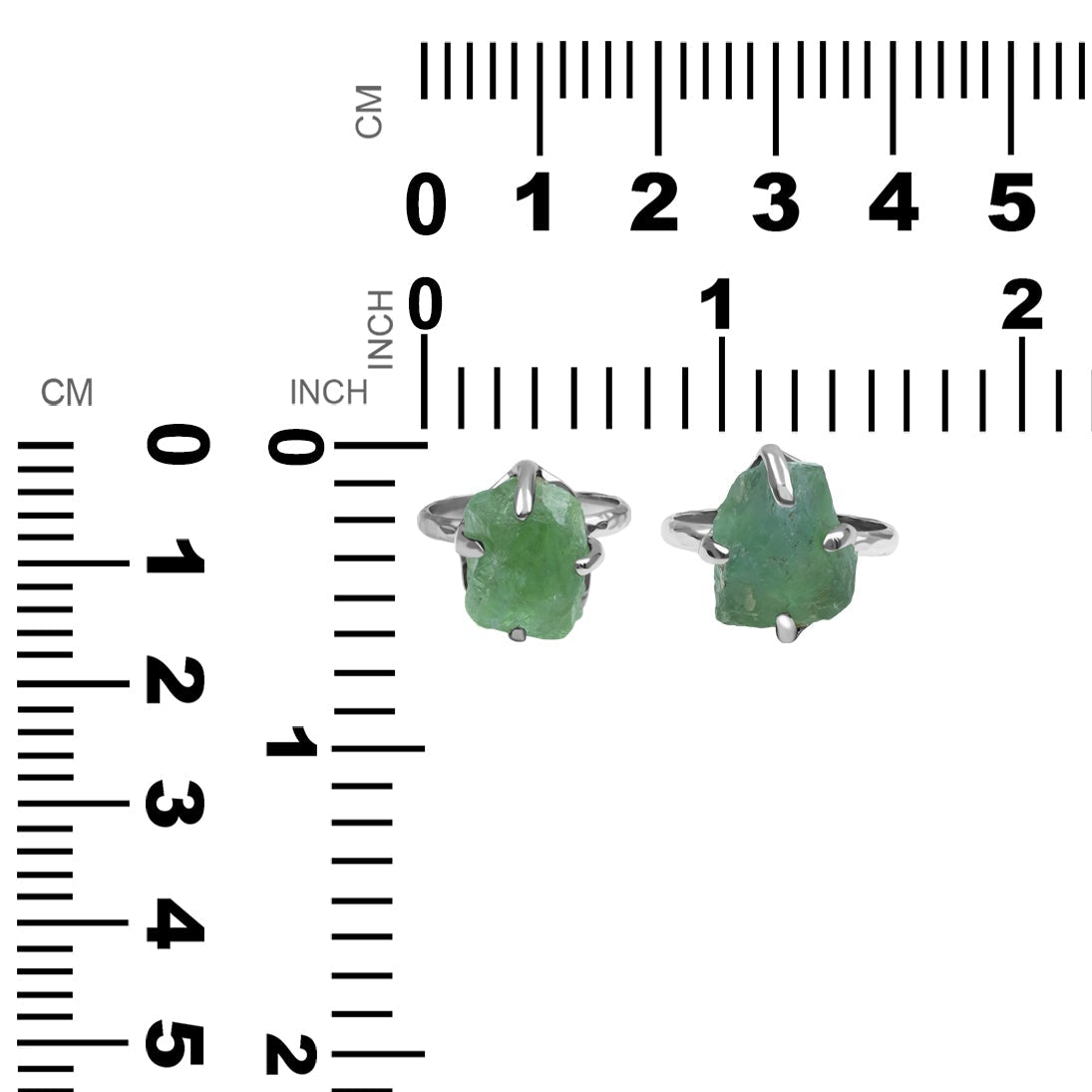 Yellowish Green Fluorite Prong Set Ring