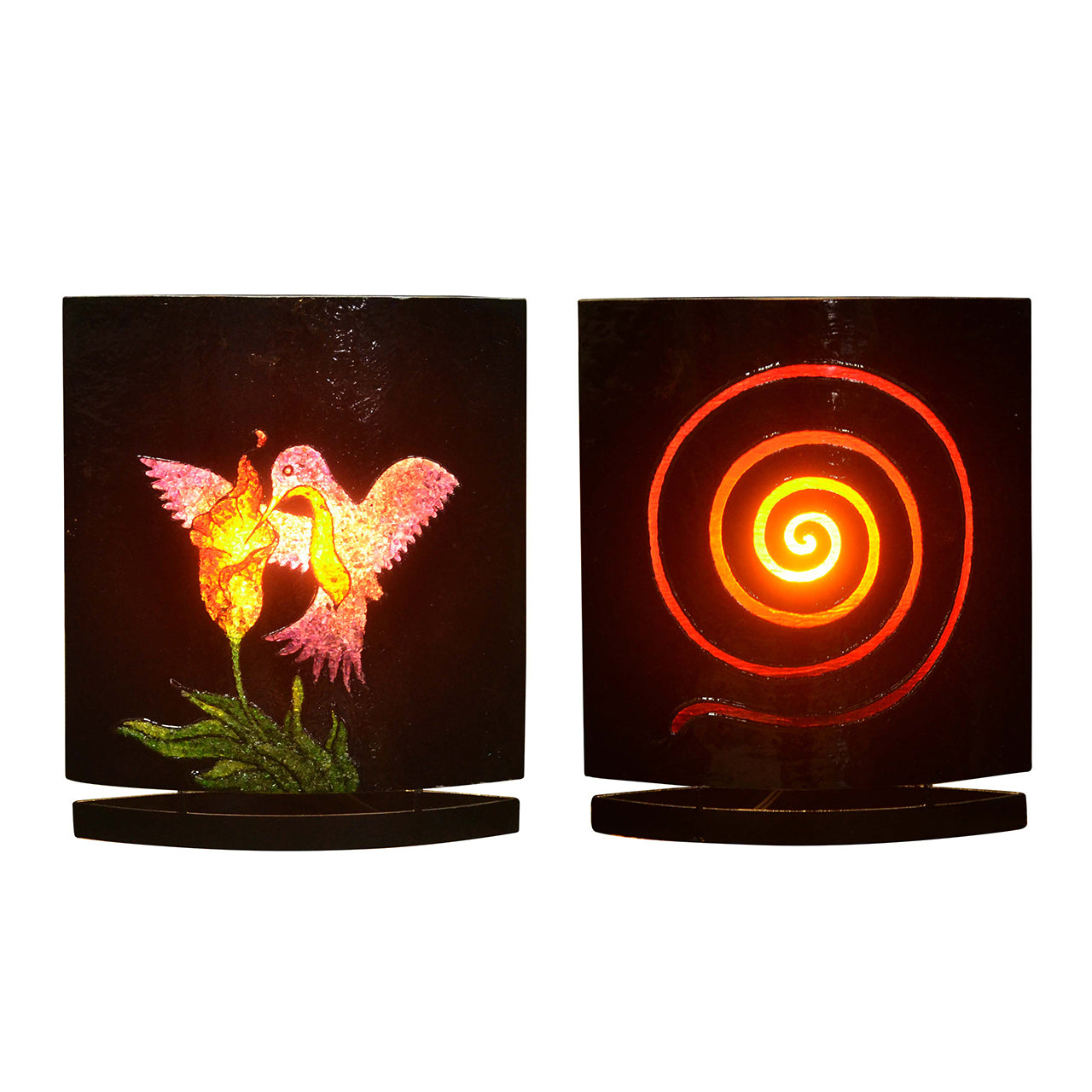 Gemstone Humming Bird Motif Table Lamp