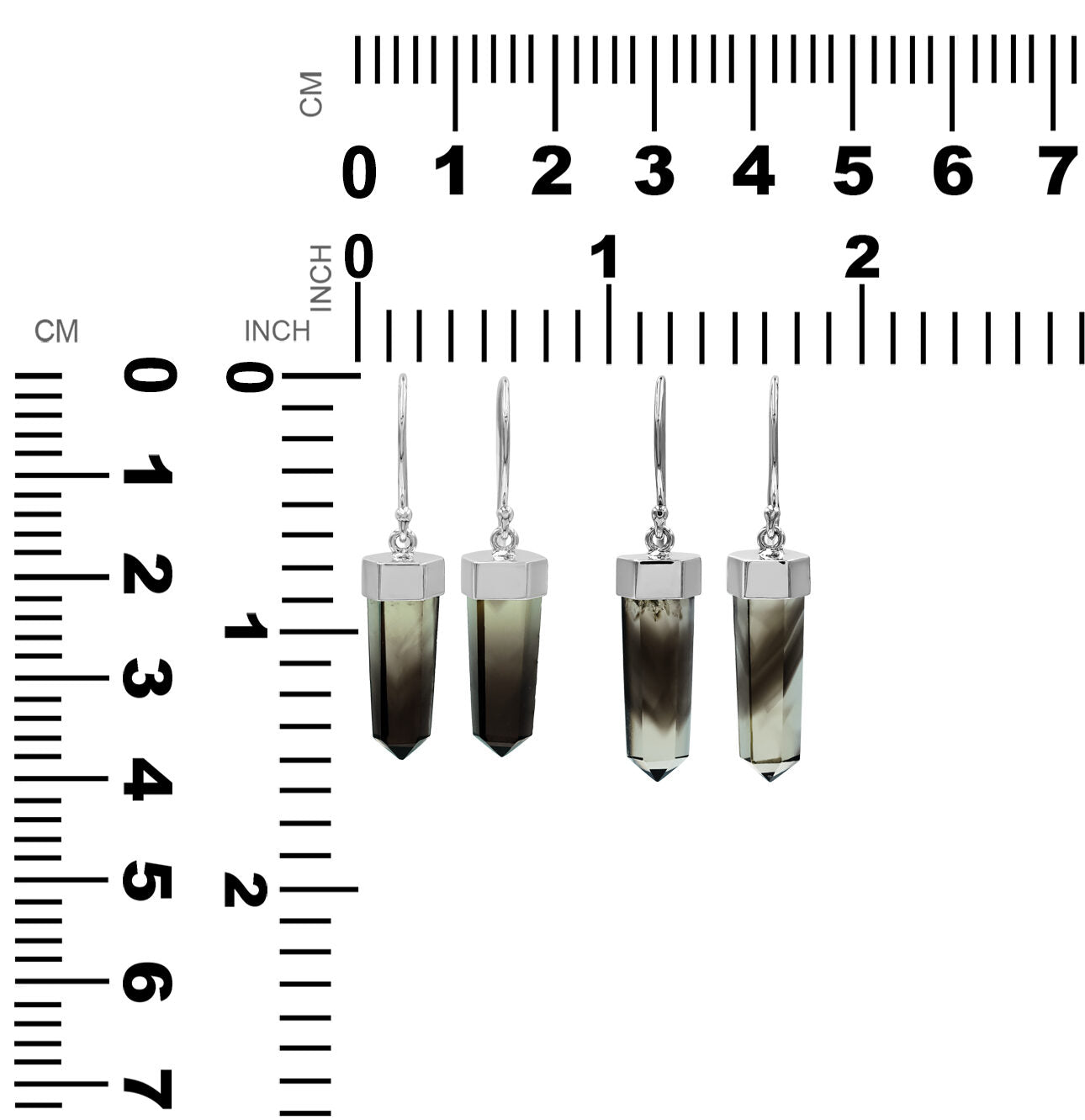 Phantom Gold Citrine Dangle Earrings