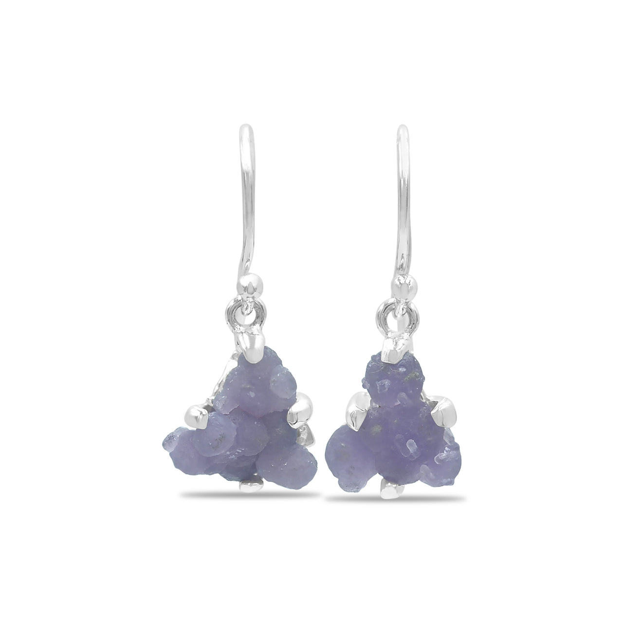 Grape Chalcedony Drop Earring