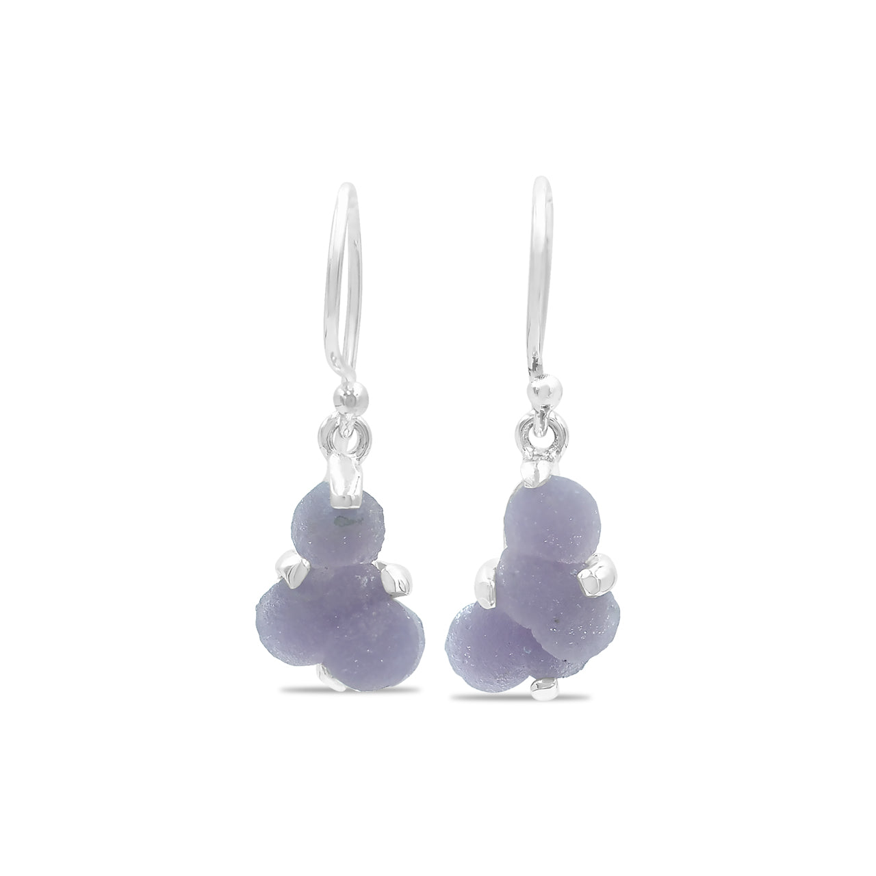 Grape Chalcedony Drop Earring