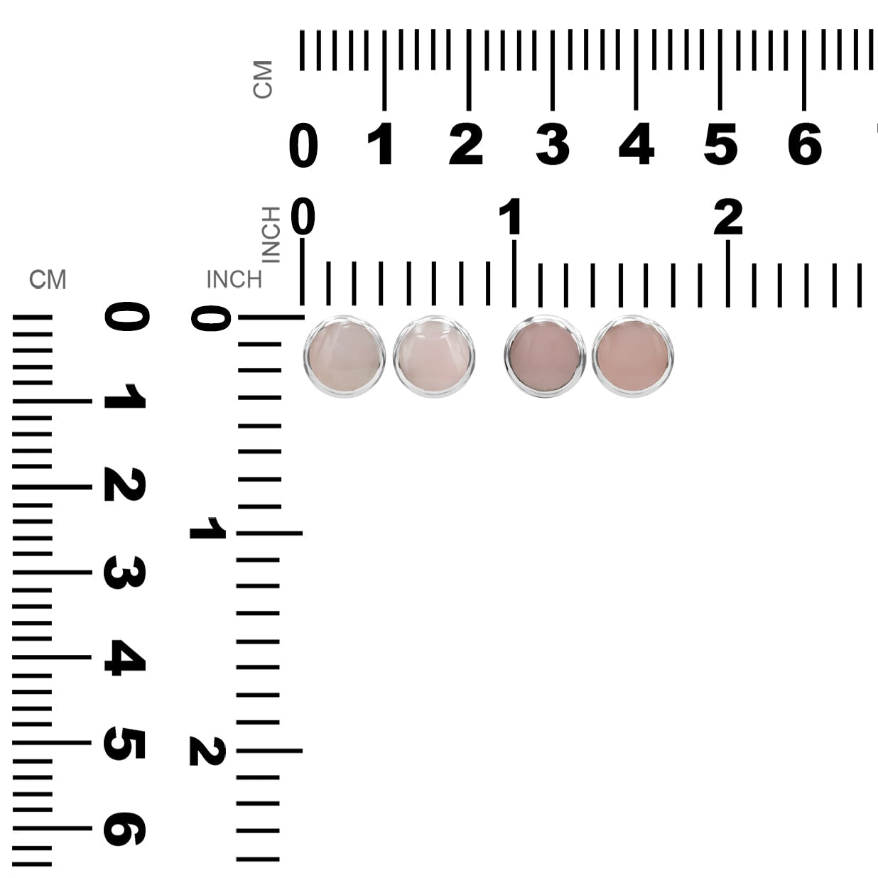 Guava Quartz Post Earrings 8mm