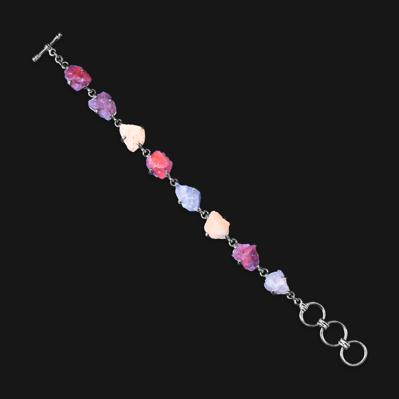 uorescent Hackmanite Rough Bracelet