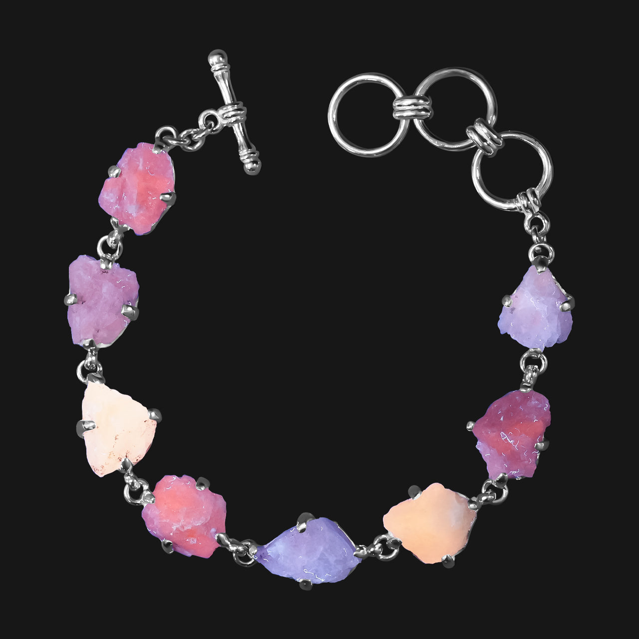 uorescent Hackmanite Rough Bracelet