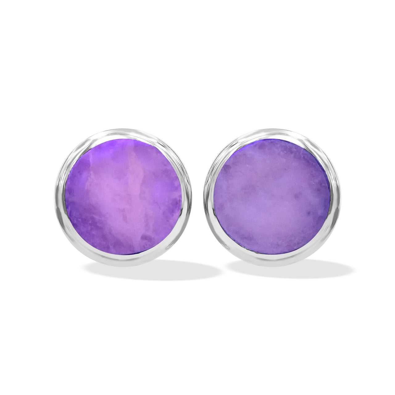 Fluorescent Hackmanite Post Earrings 8mm
