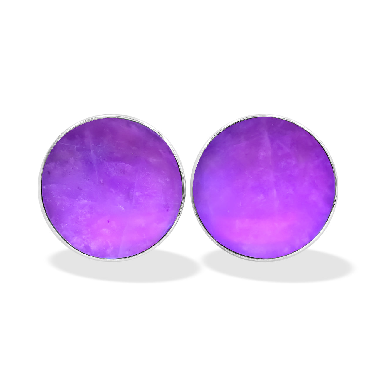 Fluorescent Hackmanite Post Earrings 20mm