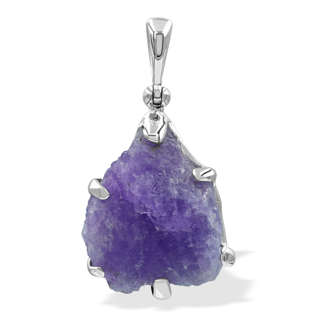 Fluorescent Hackmanite Prong Set Pendant