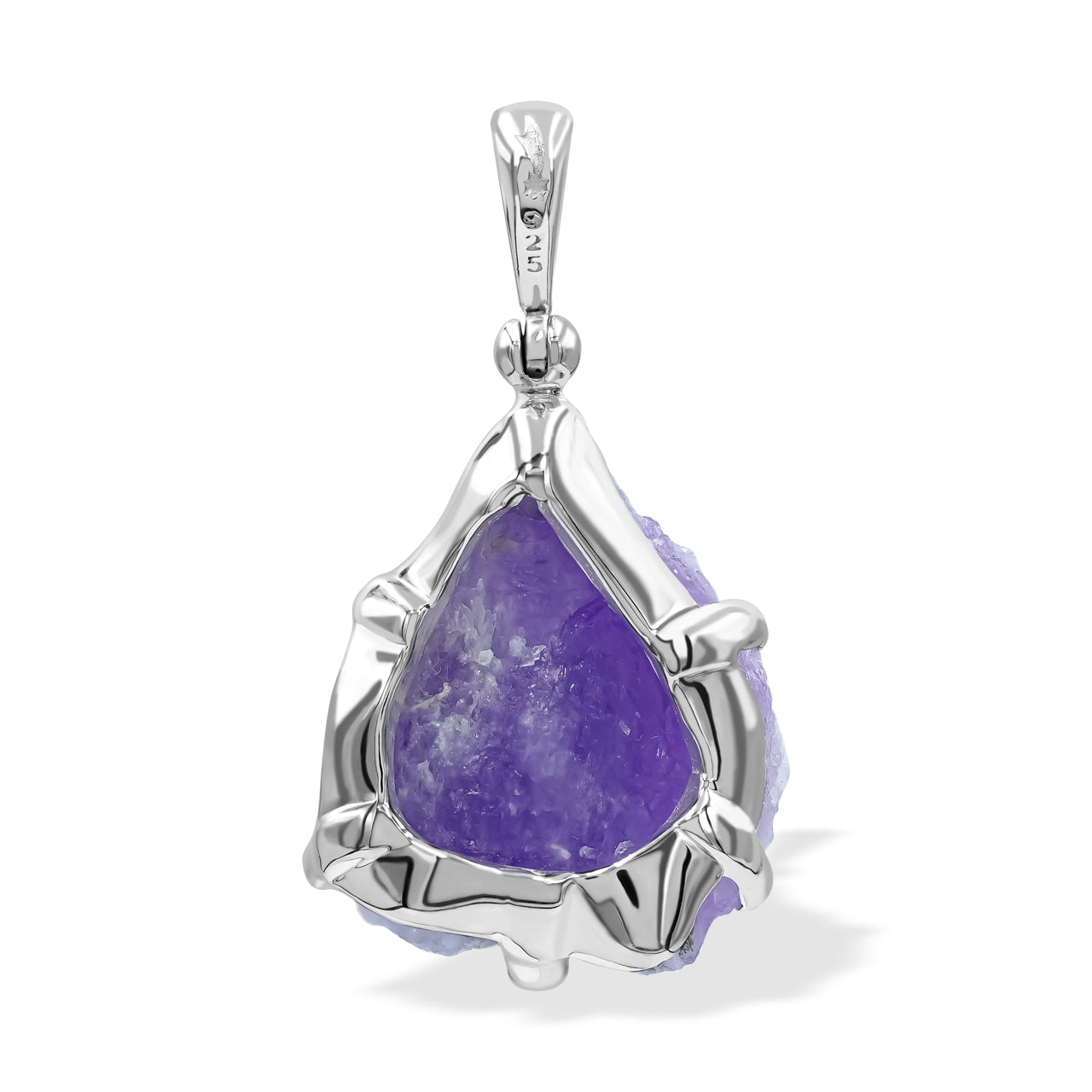 Fluorescent Hackmanite Prong Set Pendant