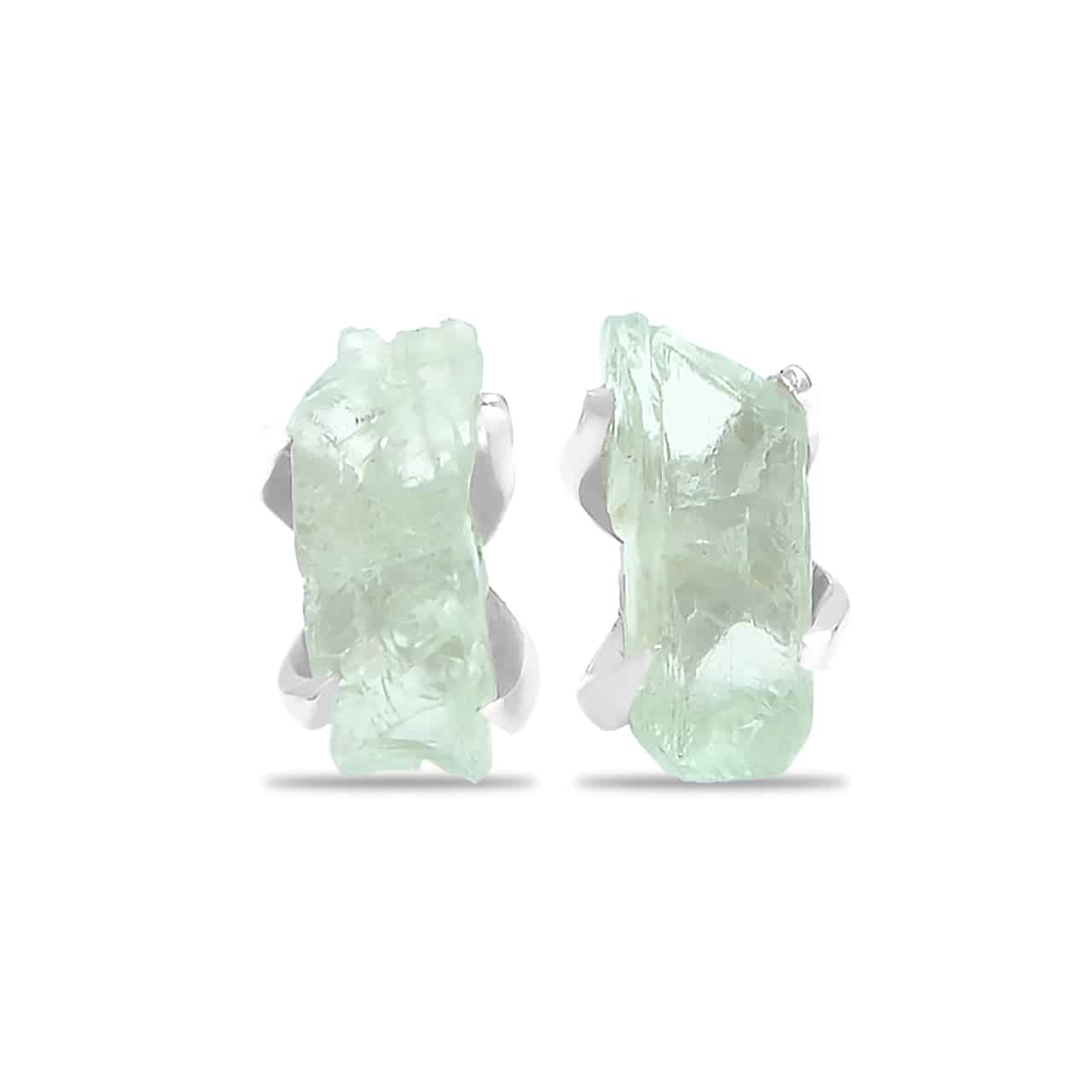 Hiddenite Prong Set Post Style Earrings