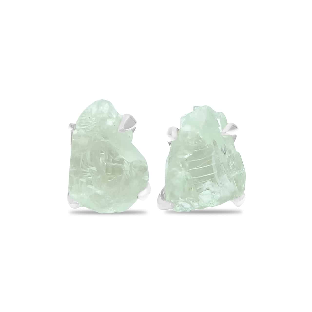 Hiddenite Prong Set Post Style Earrings