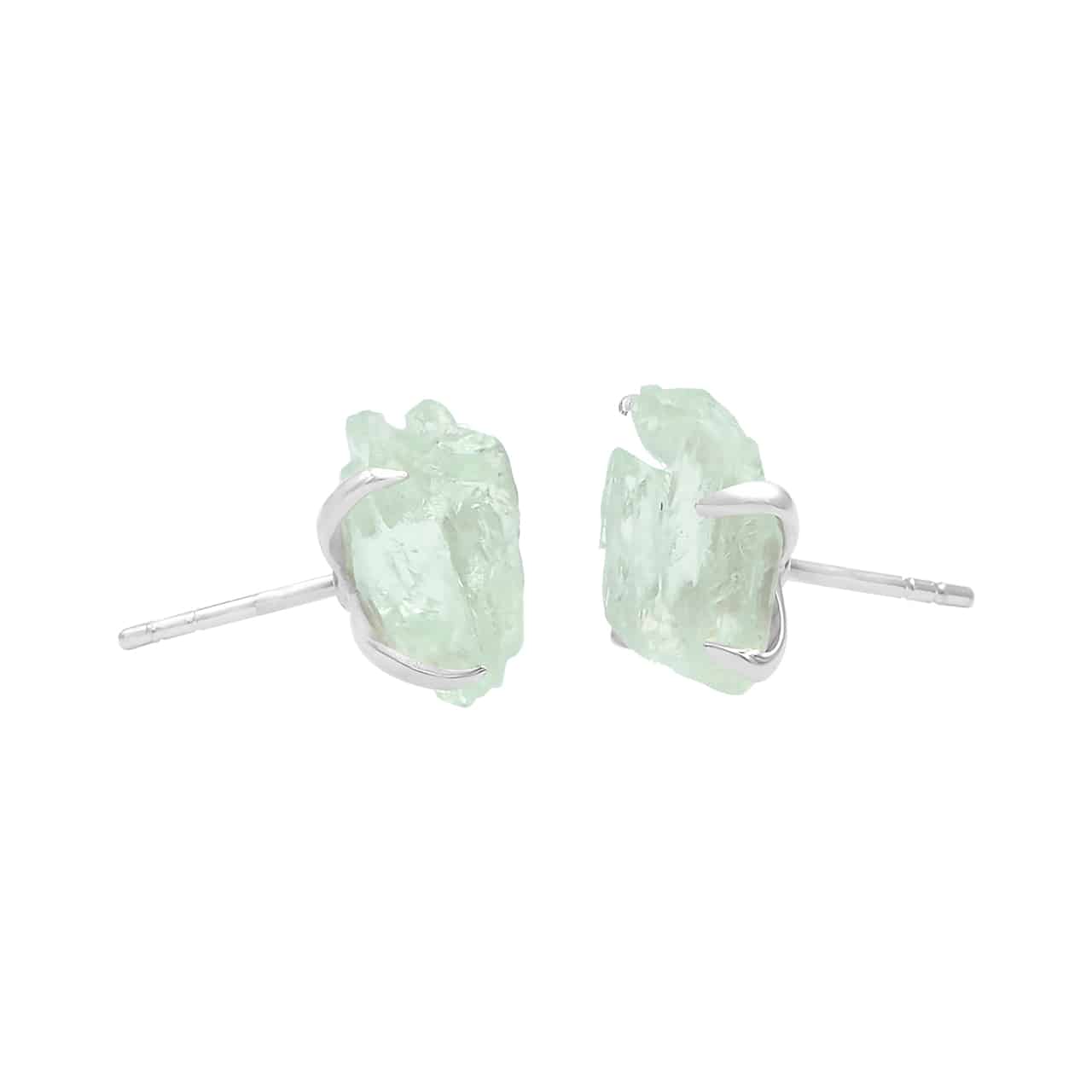 Hiddenite Prong Set Post Style Earrings