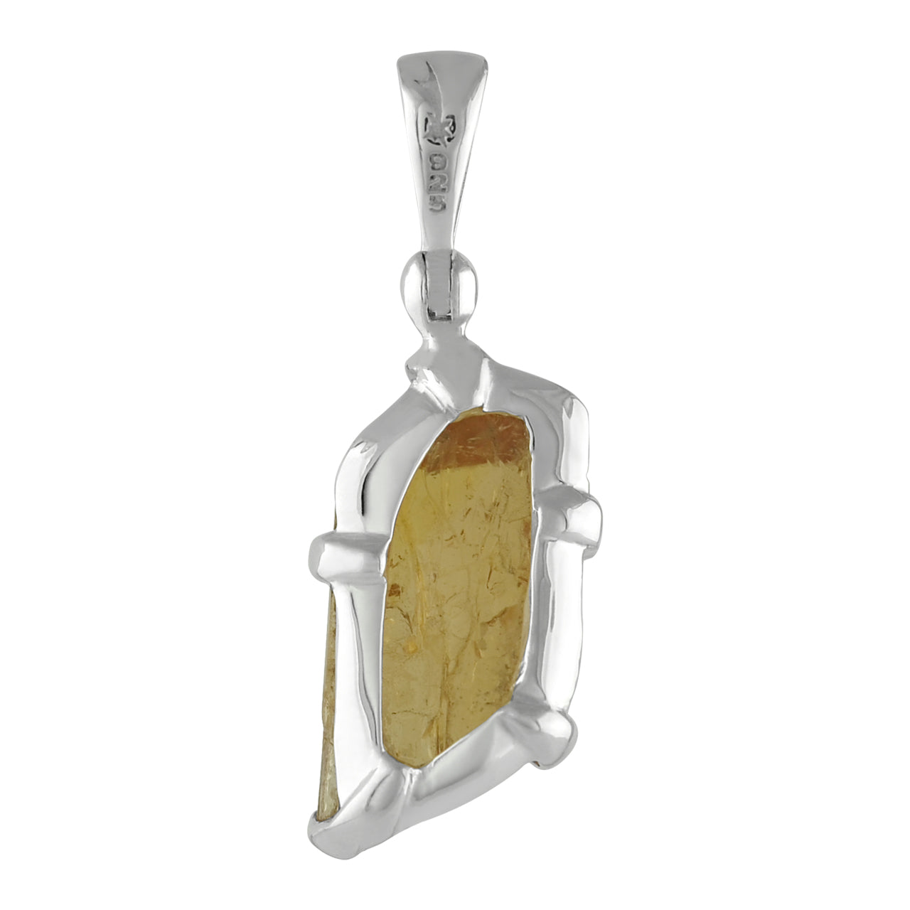 Imperial Topaz Crystal Prong Set Pendant