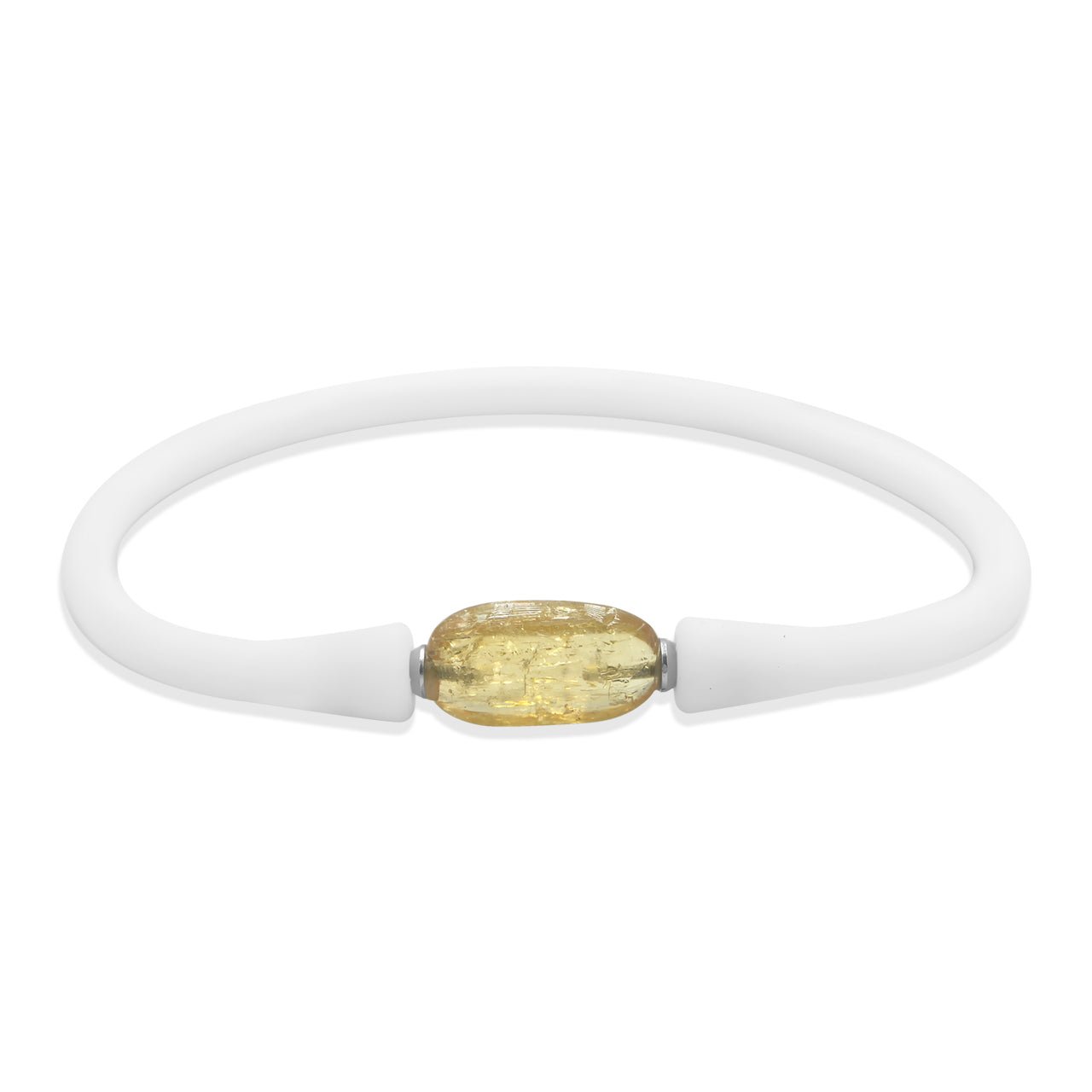 Imperial Topaz bead on Silicone Bracelet