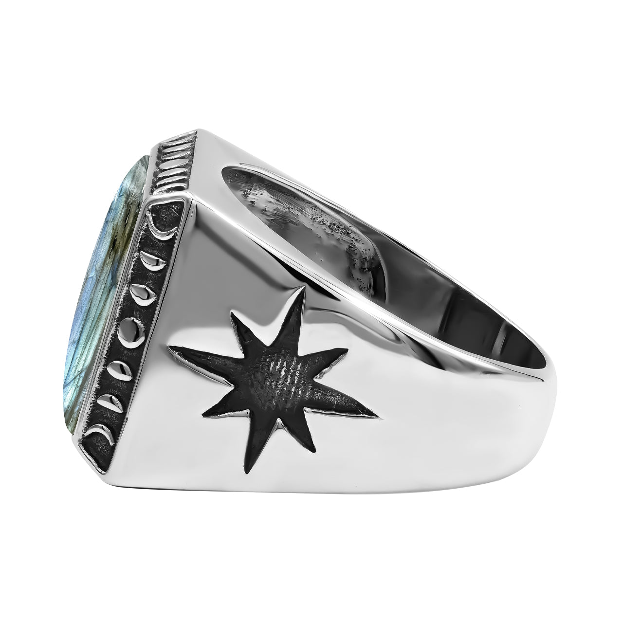 Labradorite Square Men's Ring