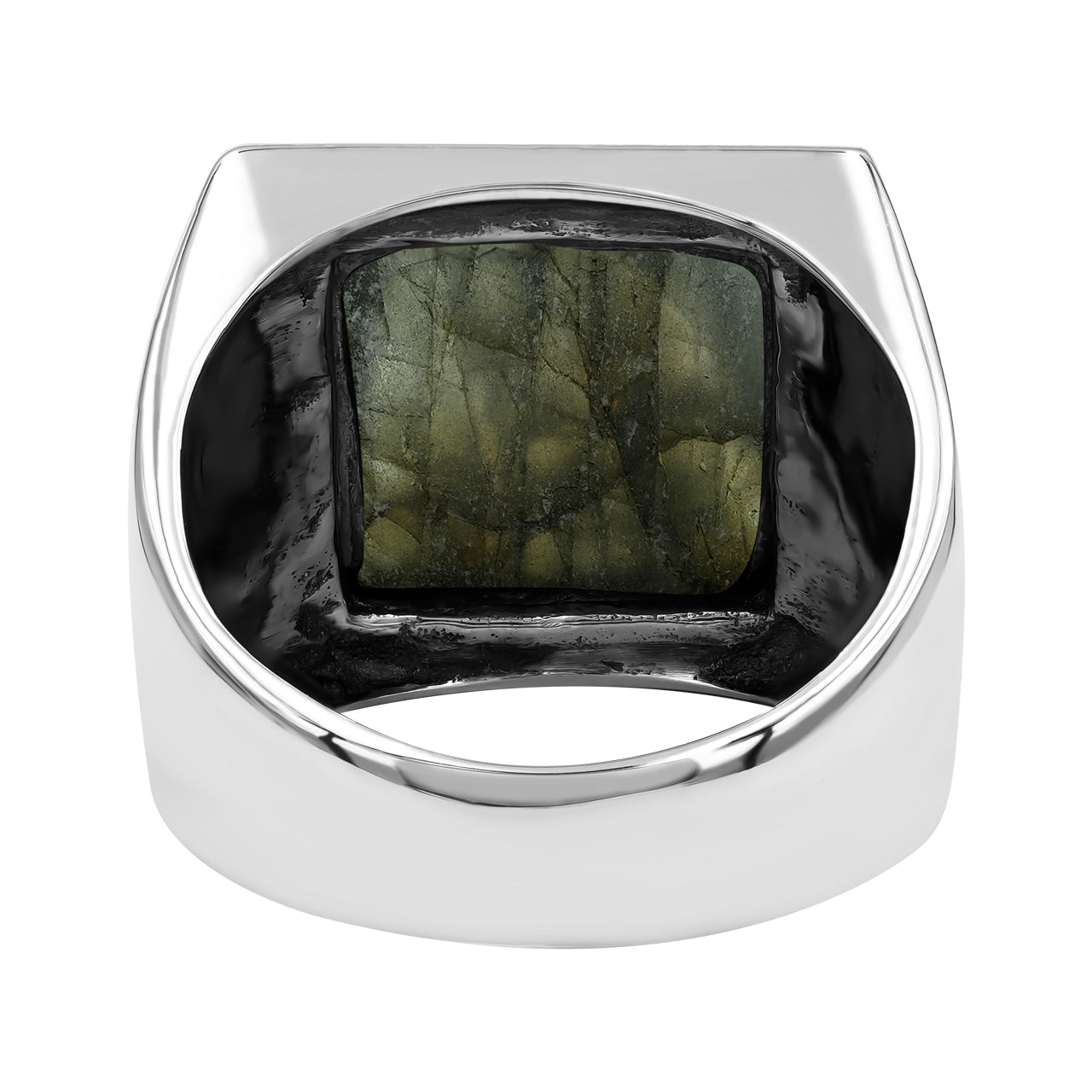 Labradorite Square Men's Ring