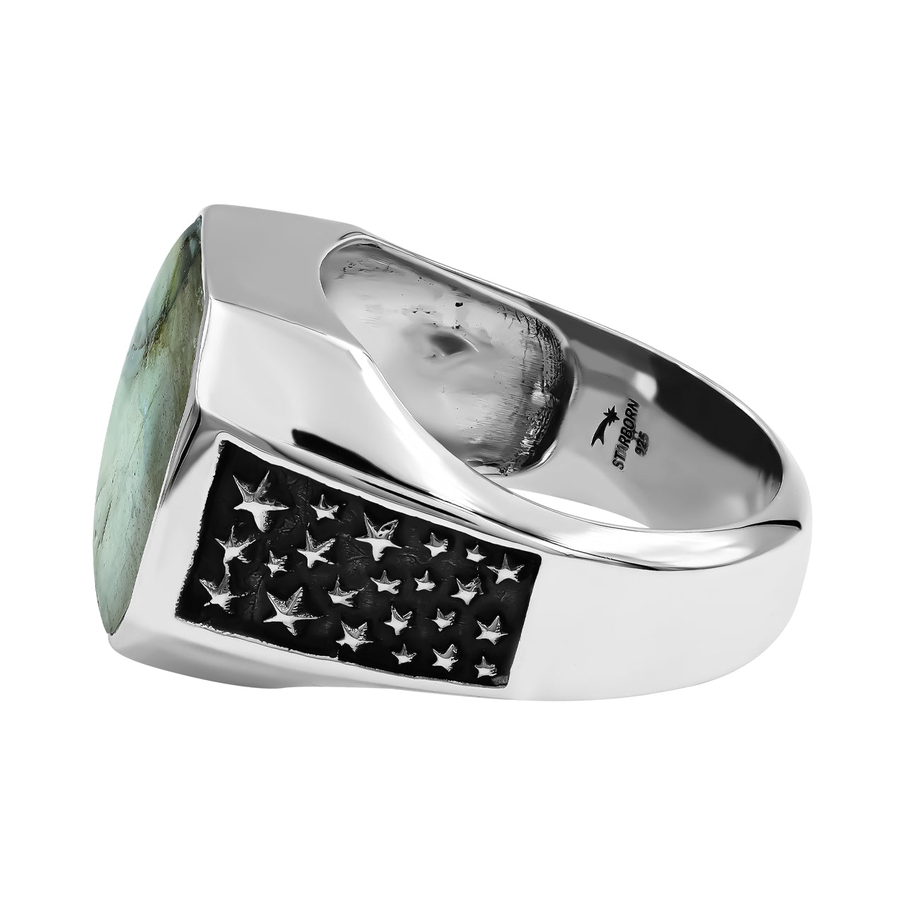 Labradorite Octagonal Ring