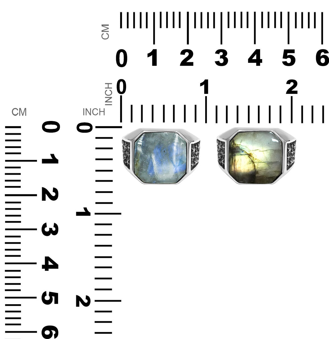 Labradorite Octagonal Ring