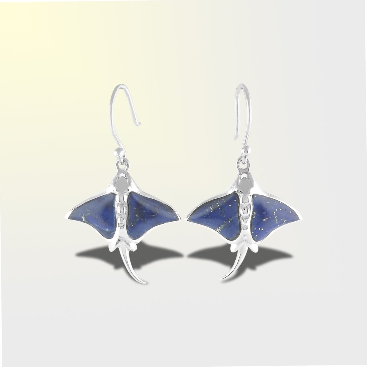Lapis Lazuli Manta Ray Earrings