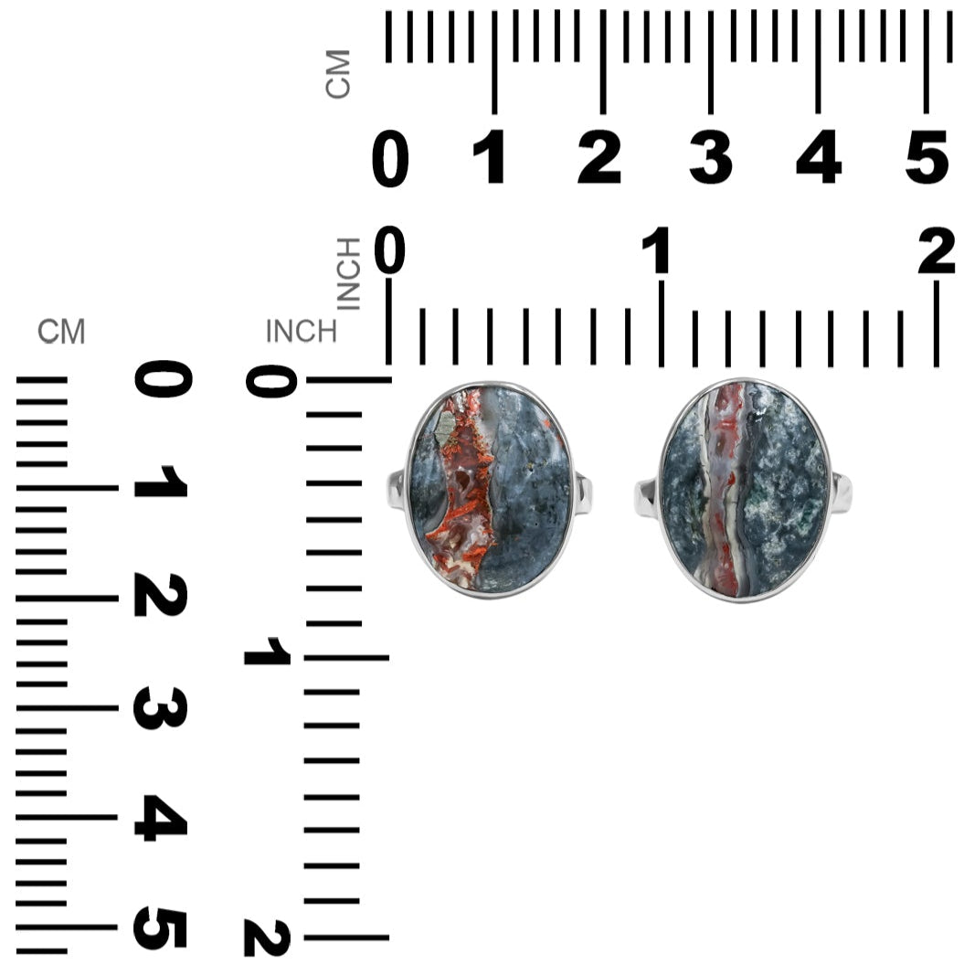 Magma Chalcedony Ring in Fine Sterling Silver