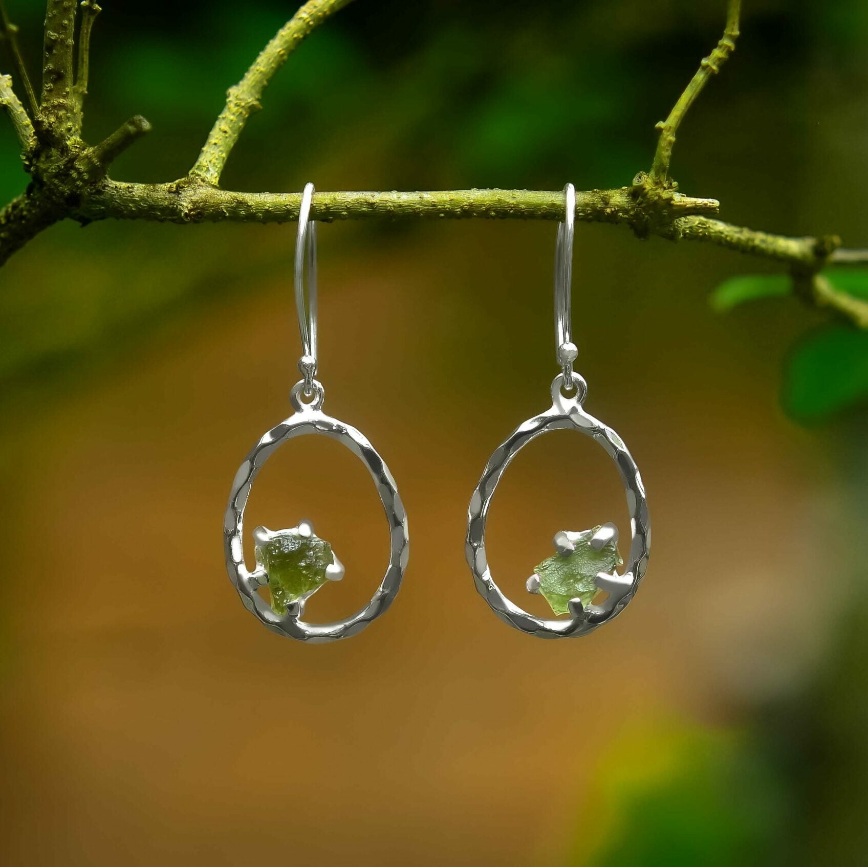 Moldavite Earrings