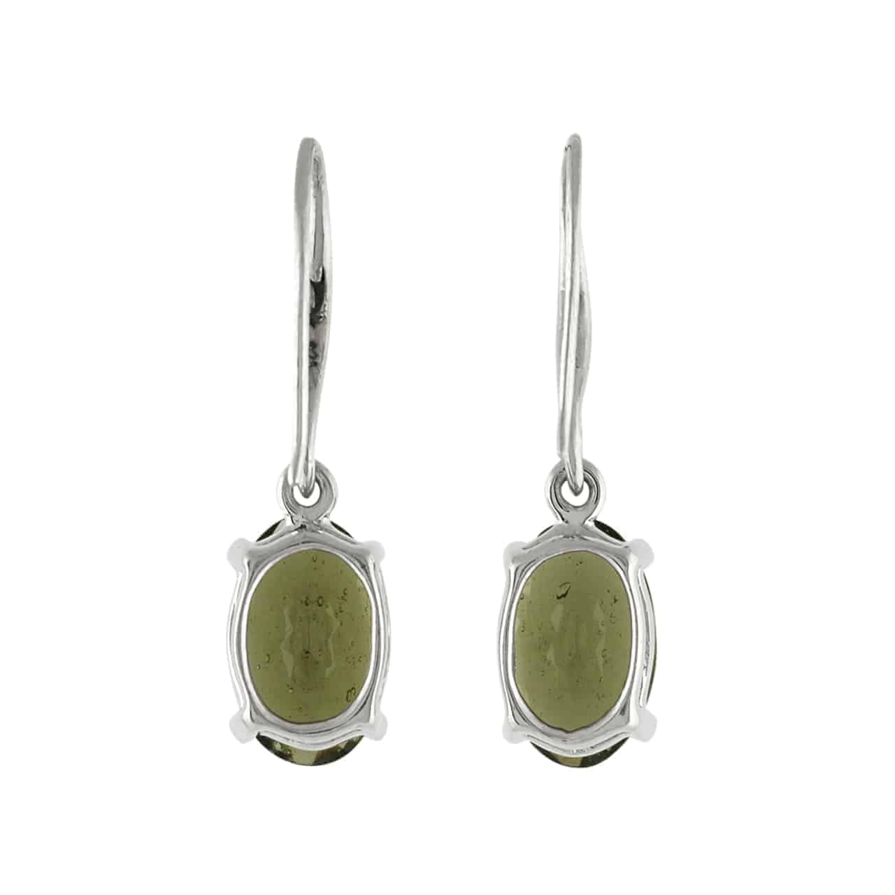 Moldavite Faceted Earrings