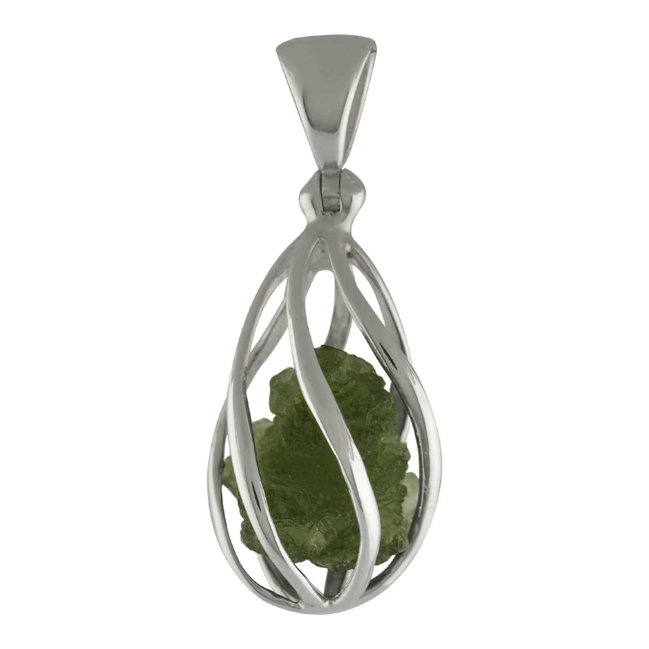 Moldavite Cage Pendant
