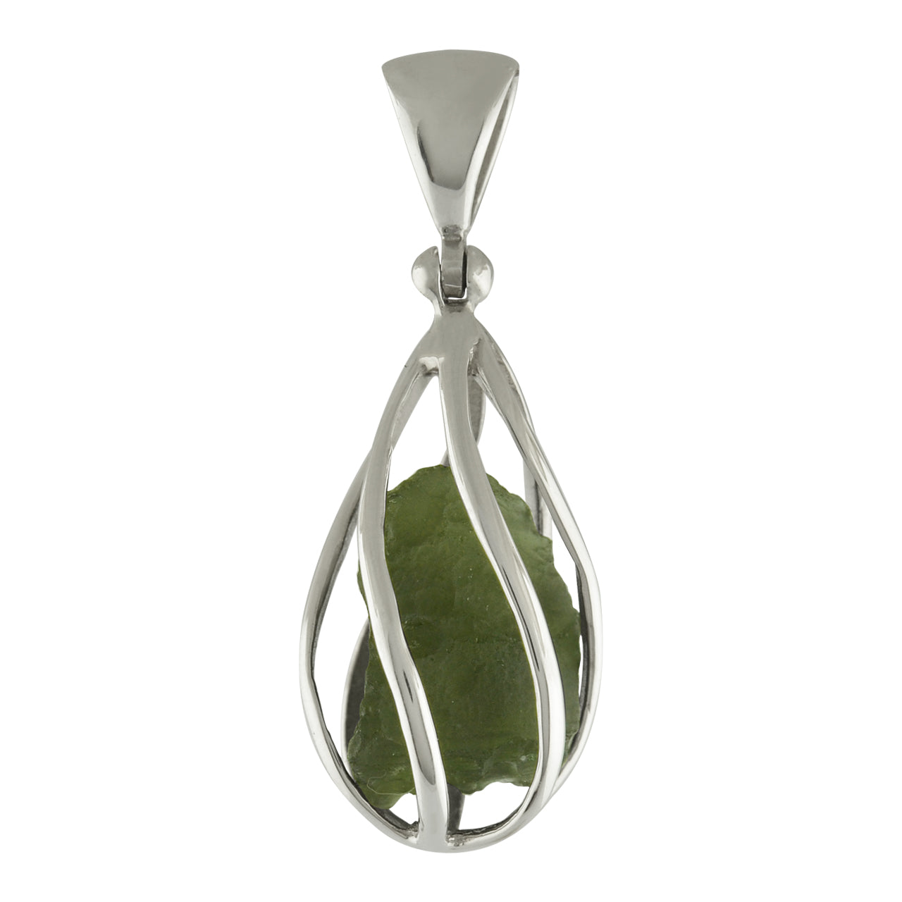 Moldavite Cage Pendant