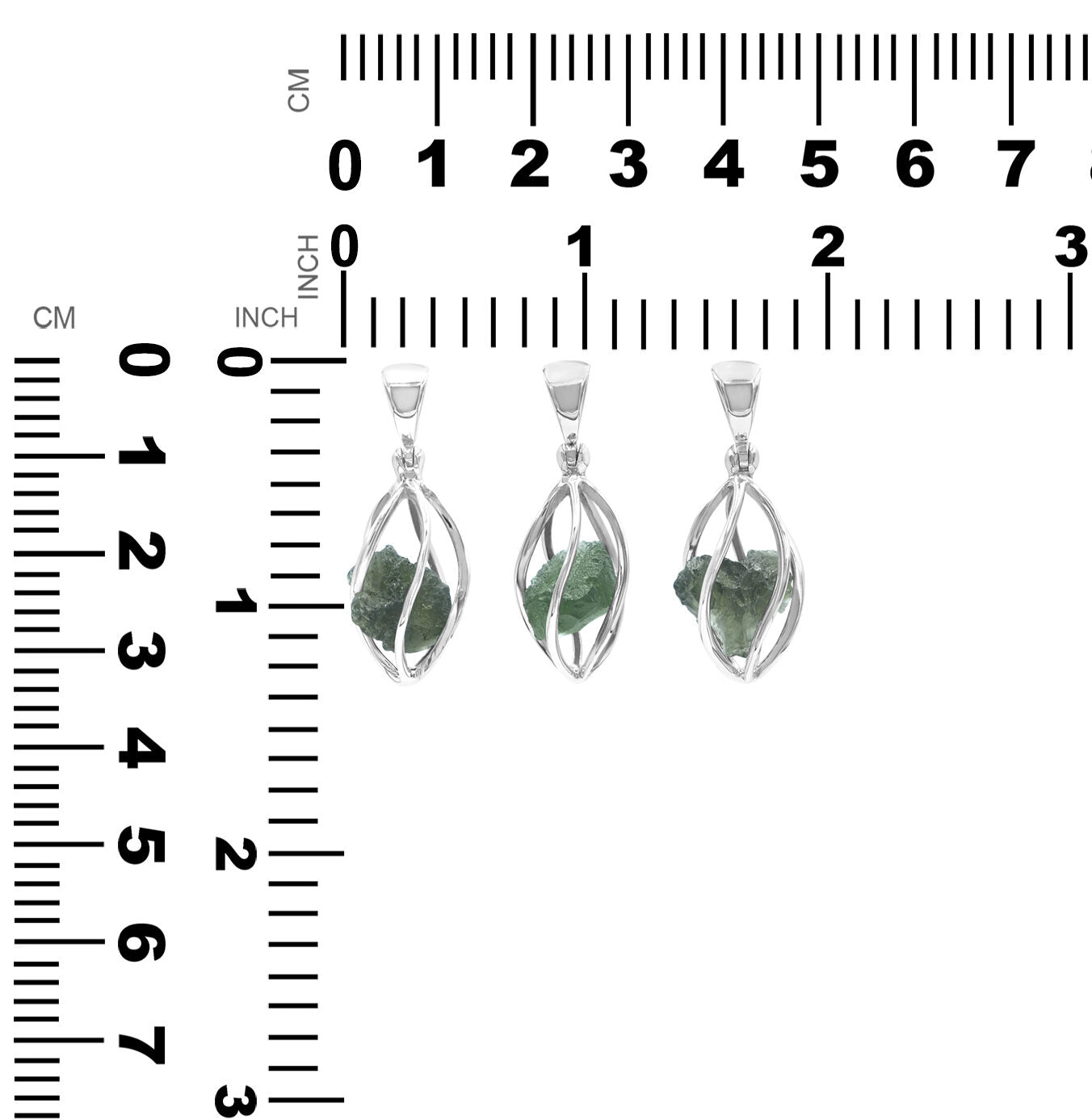 Moldavite Caged Pendant