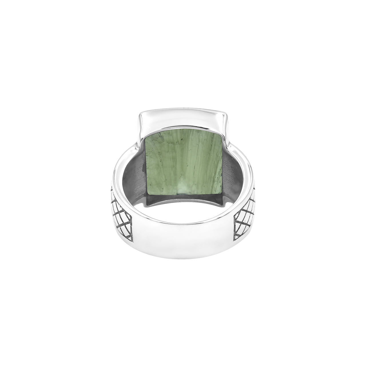 Moldavite Men's Style Ring