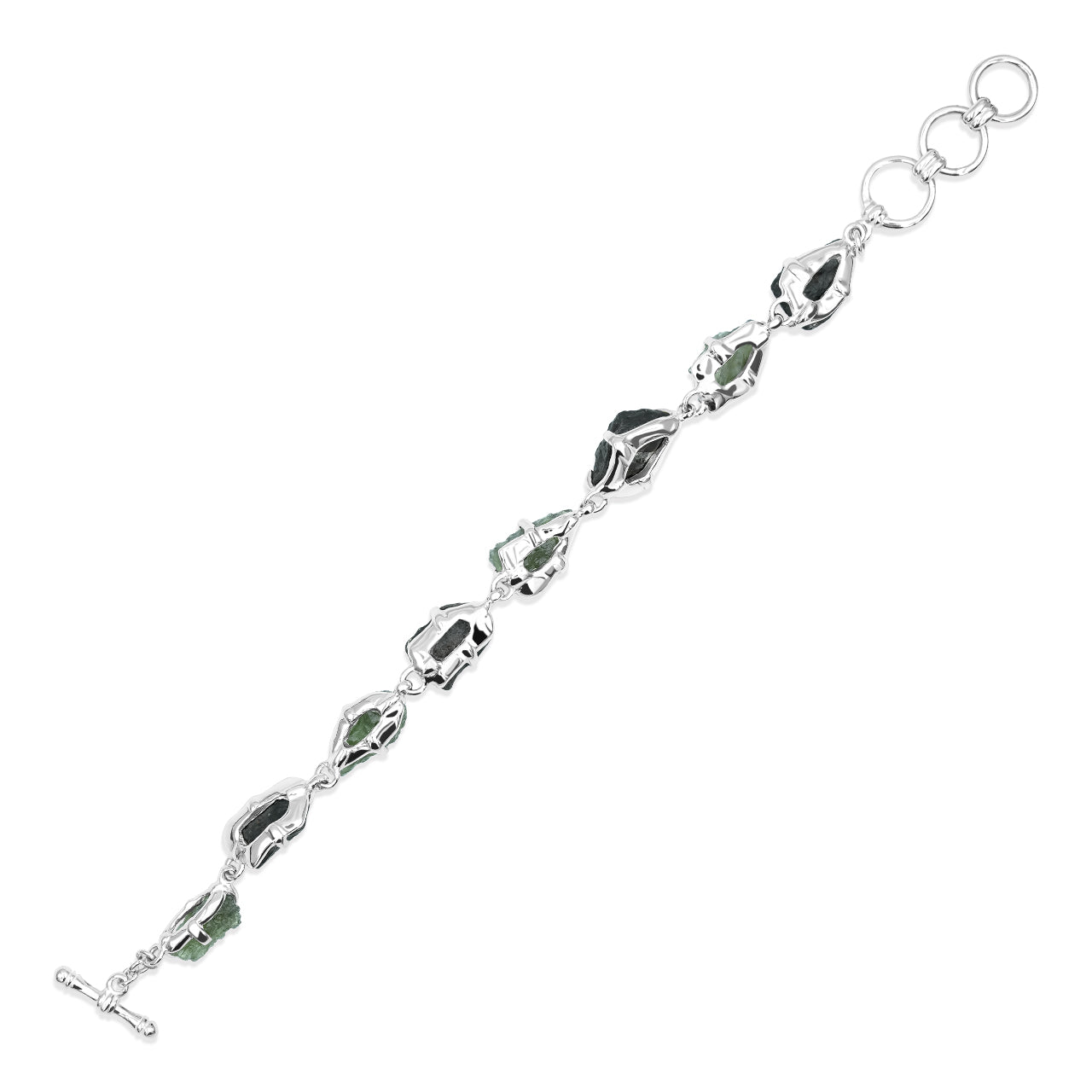 Moldavite & Agoudal Iron Meteorite Bracelet