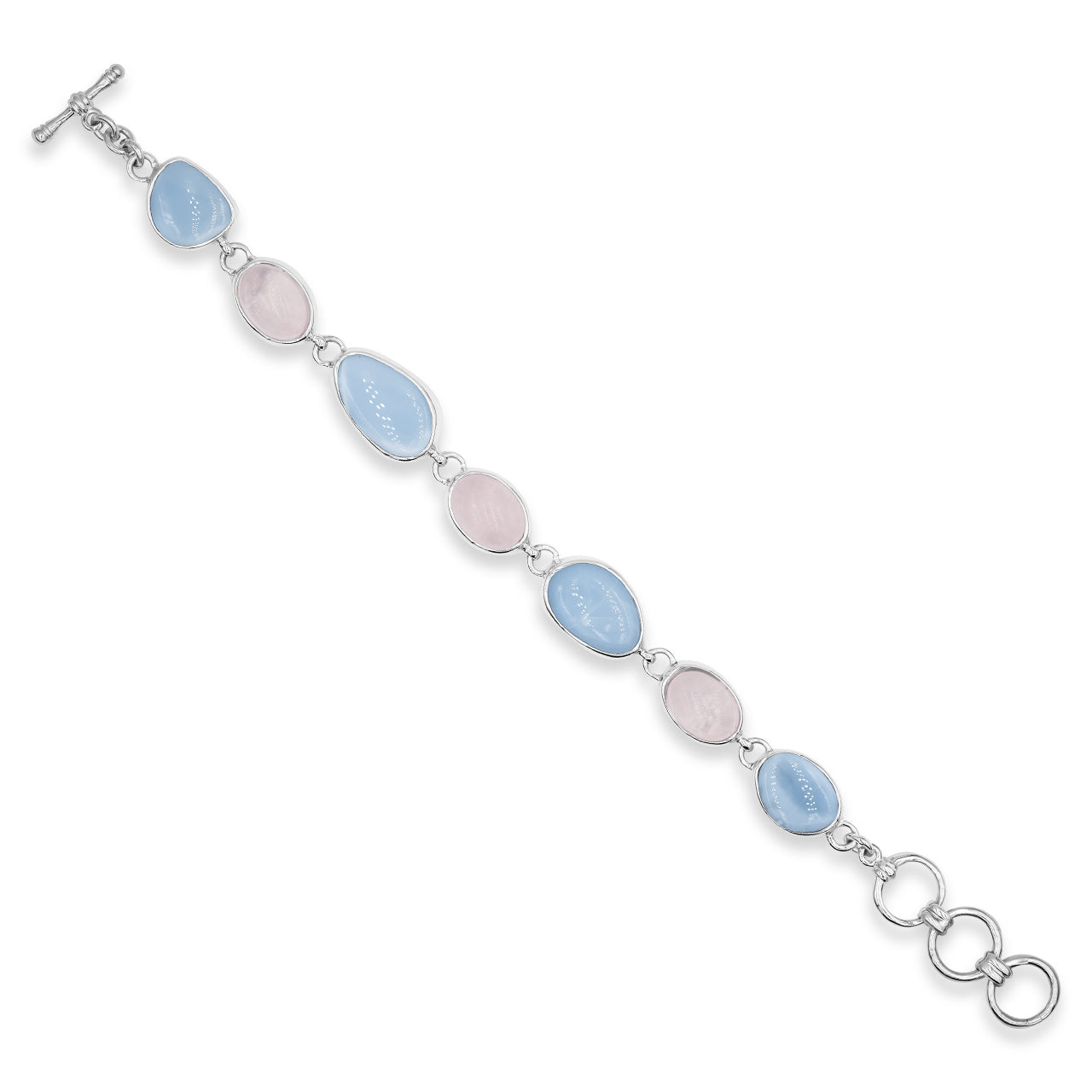 Blue Opal & Rose Quartz Bracelet