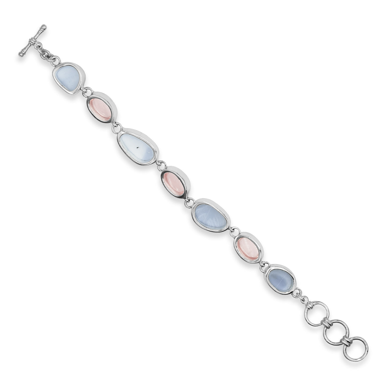 Blue Opal & Rose Quartz Bracelet