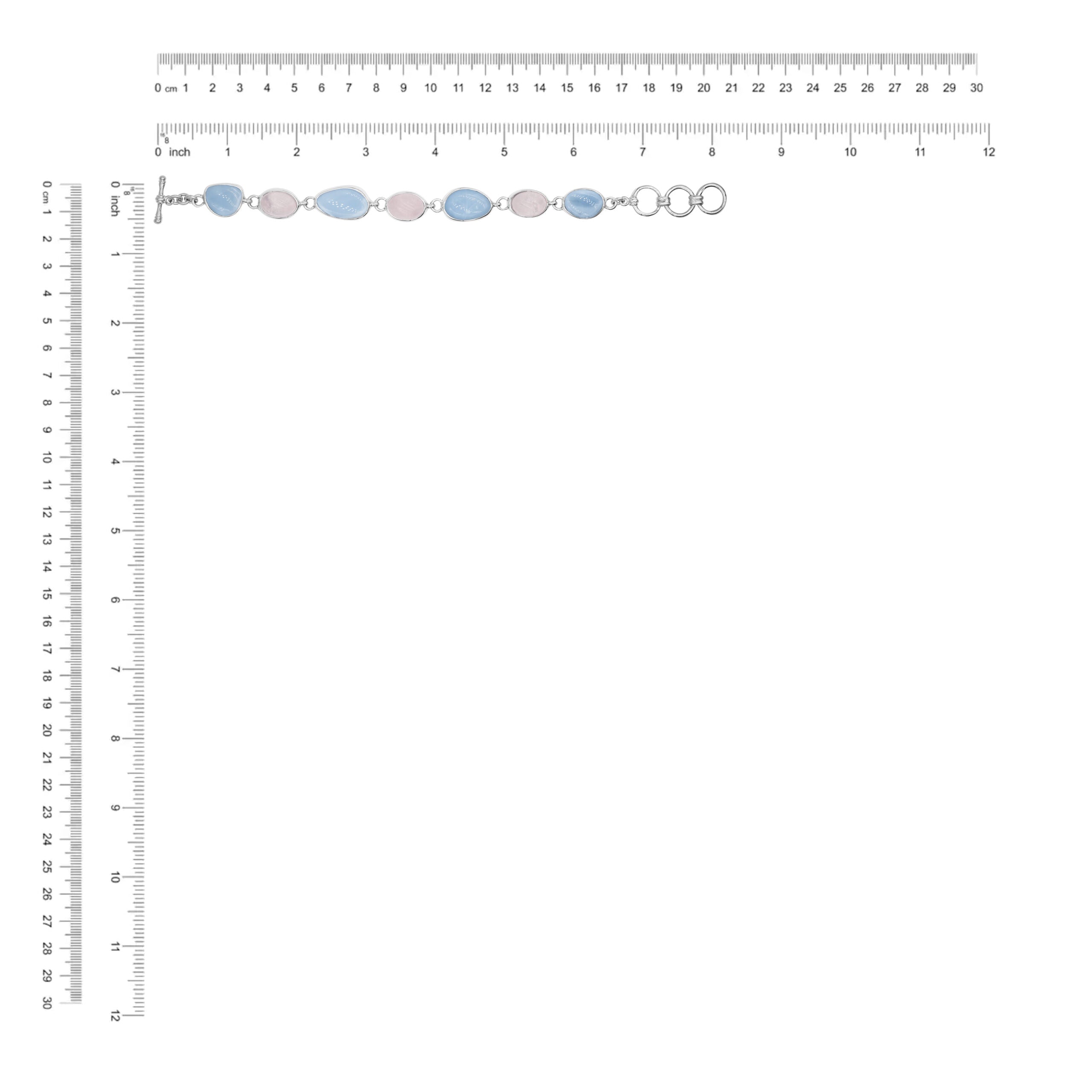 Blue Opal & Rose Quartz Bracelet