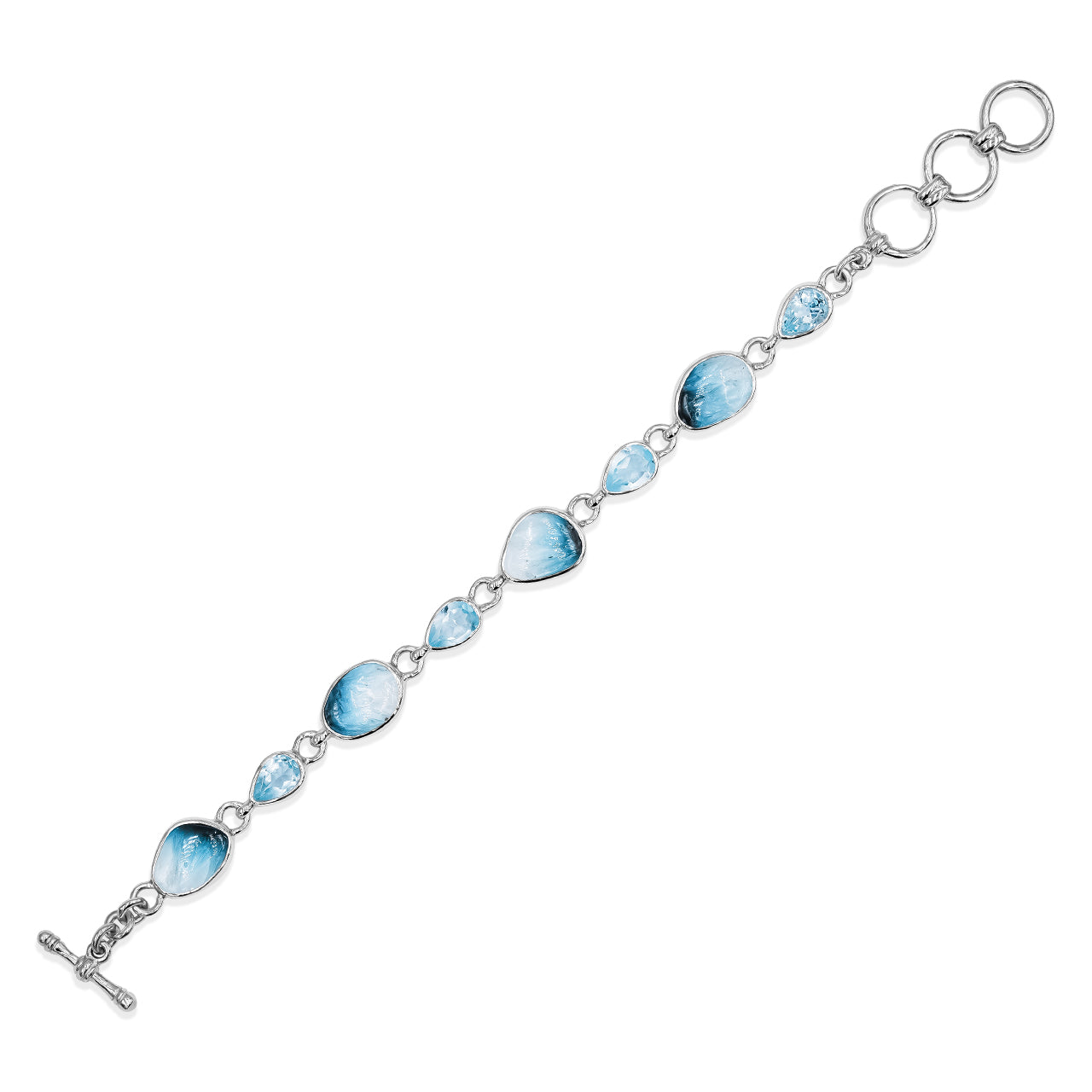Blue Ice Glacierite & Blue Topaz Bracelet