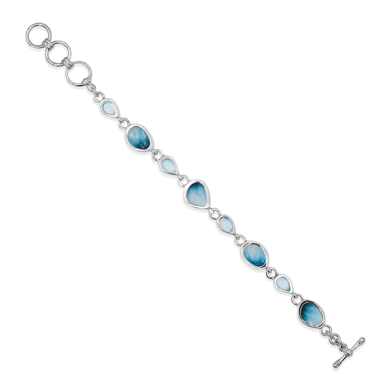 Blue Ice Glacierite & Blue Topaz Bracelet