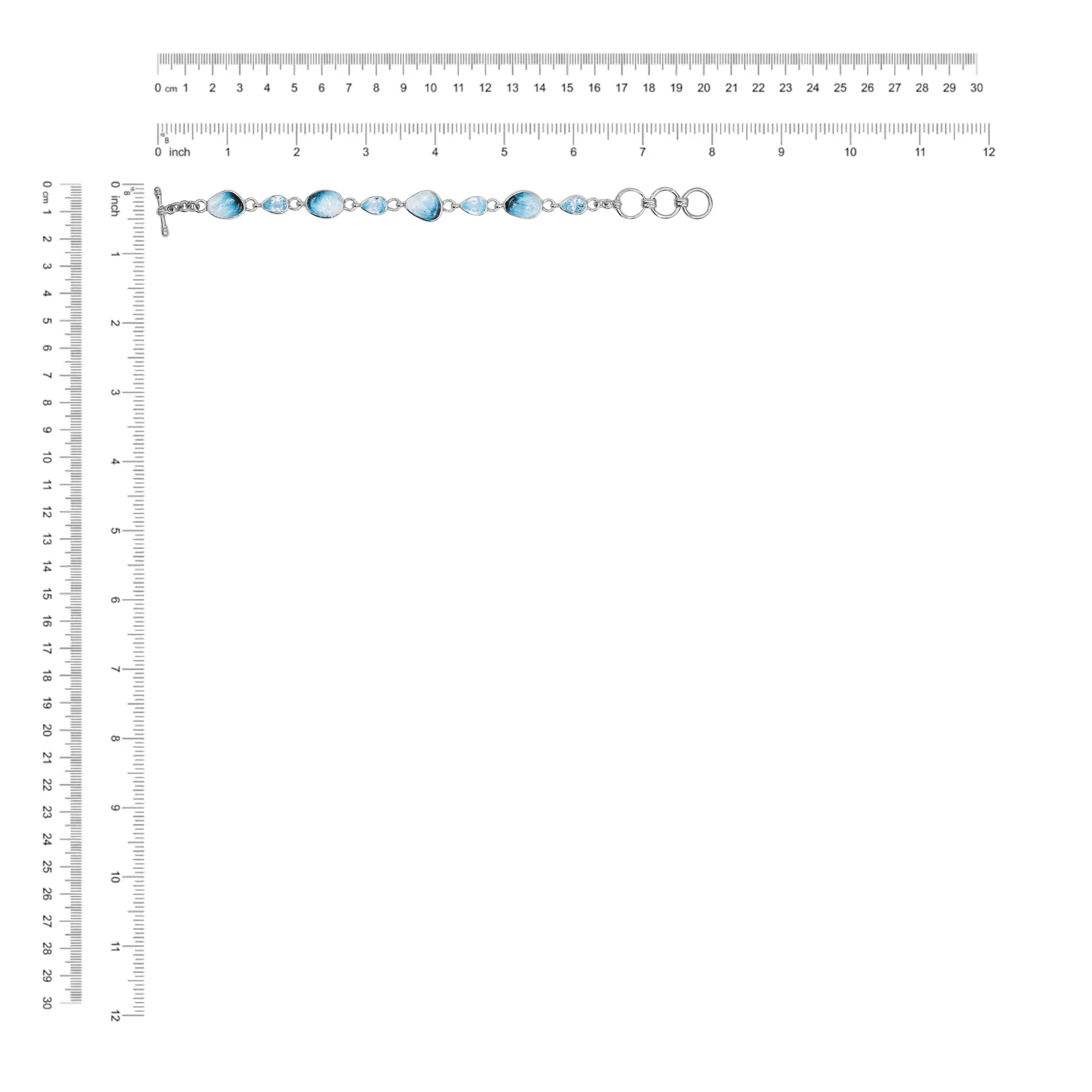 Blue Ice Glacierite & Blue Topaz Bracelet