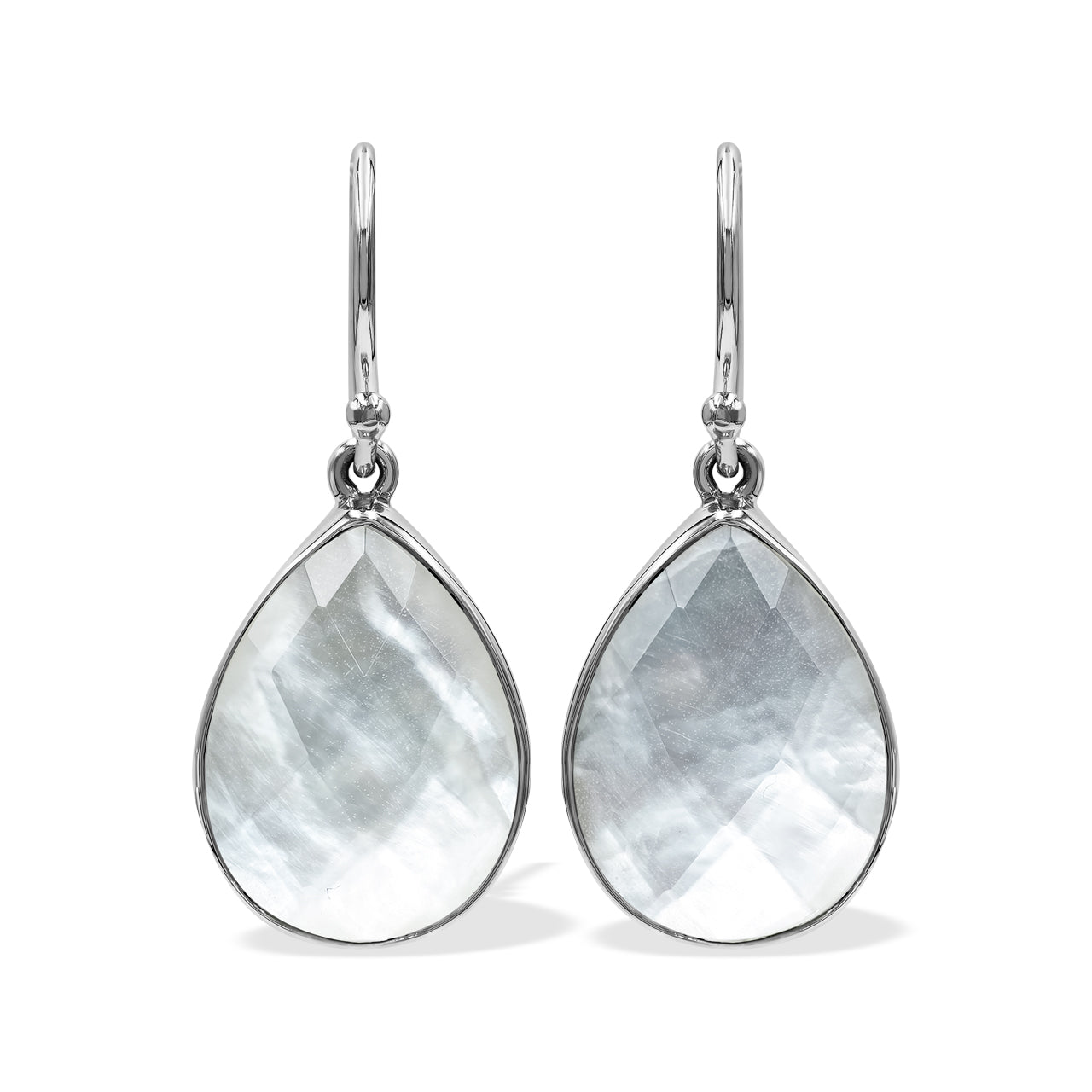 Faceted Mother of Pearl Earring