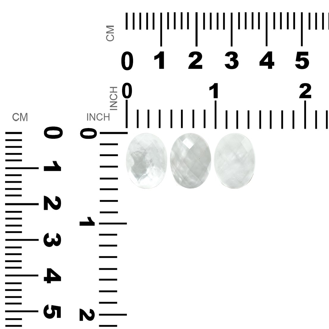 MOP and Quartz Doblet Oval Shape 16x12 mm