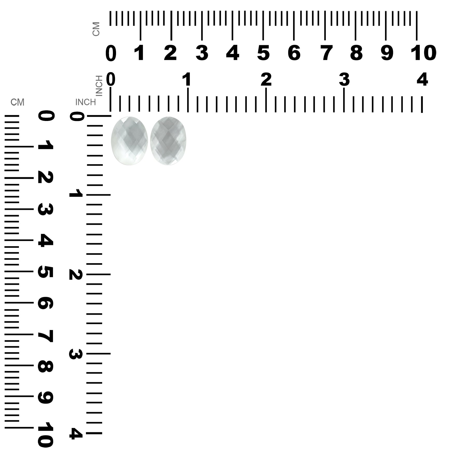 MOP and Quartz Doublet Oval 12x16mm