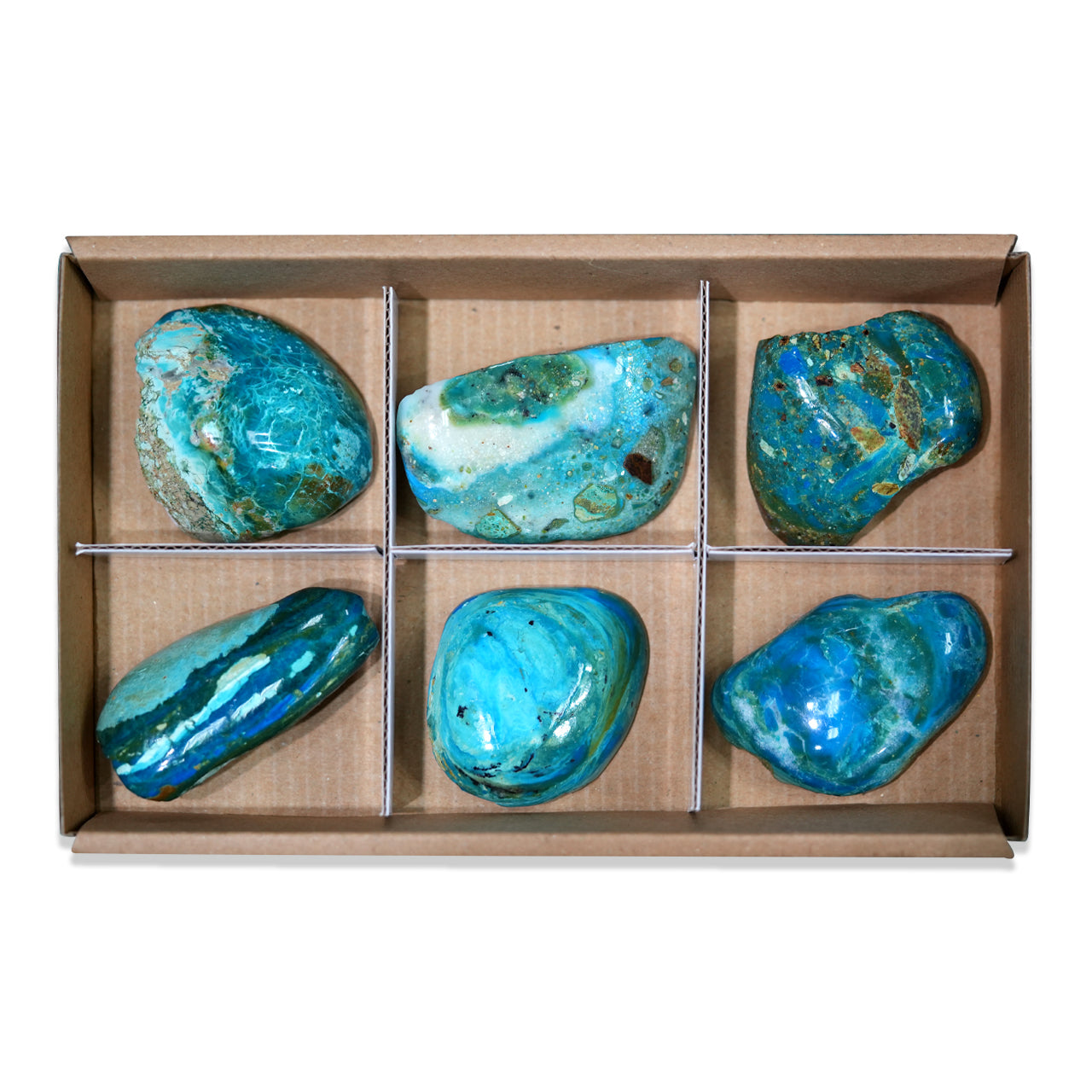 Peruvian Blue Opal Collector 300 grams - 6 pieces