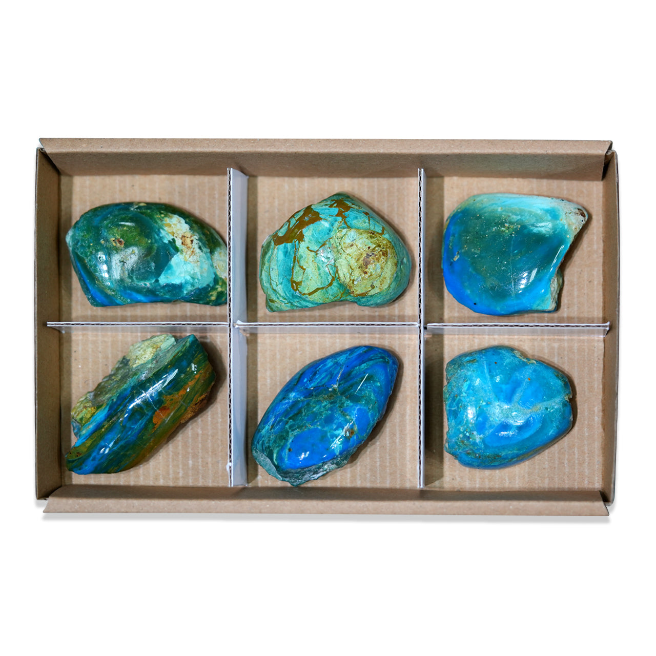 Peruvian Blue Opal Collector 300 grams - 6 pieces