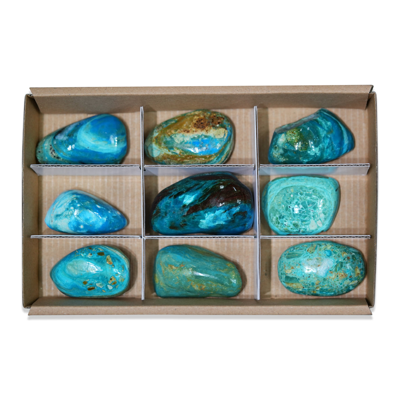 Peruvian Blue Opal Collector 300 grams - 9 pieces