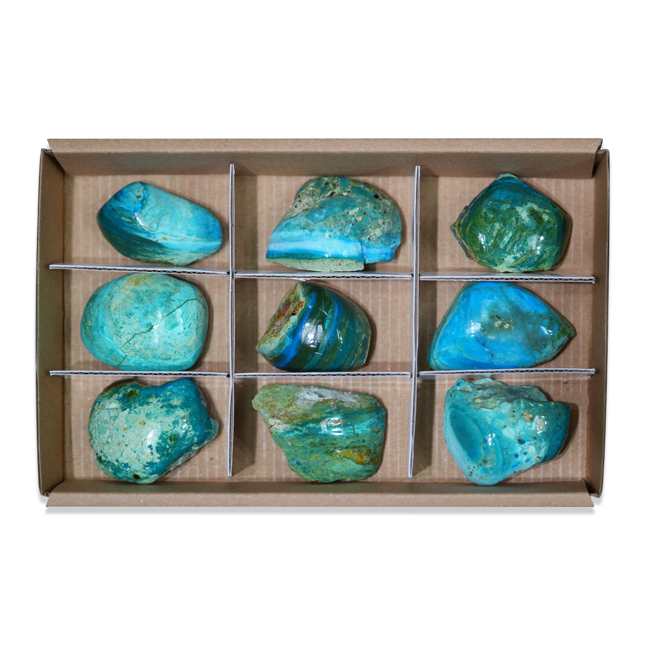 Peruvian Blue Opal Collector 300 grams - 9 pieces