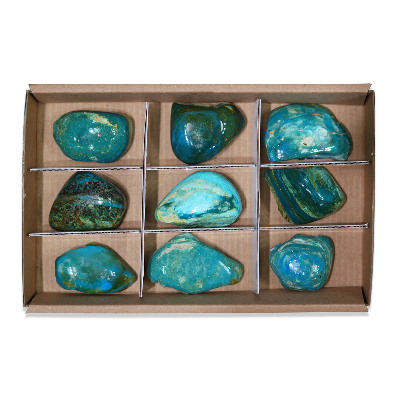 Peruvian Blue Opal Collector 300 grams - 9 pieces