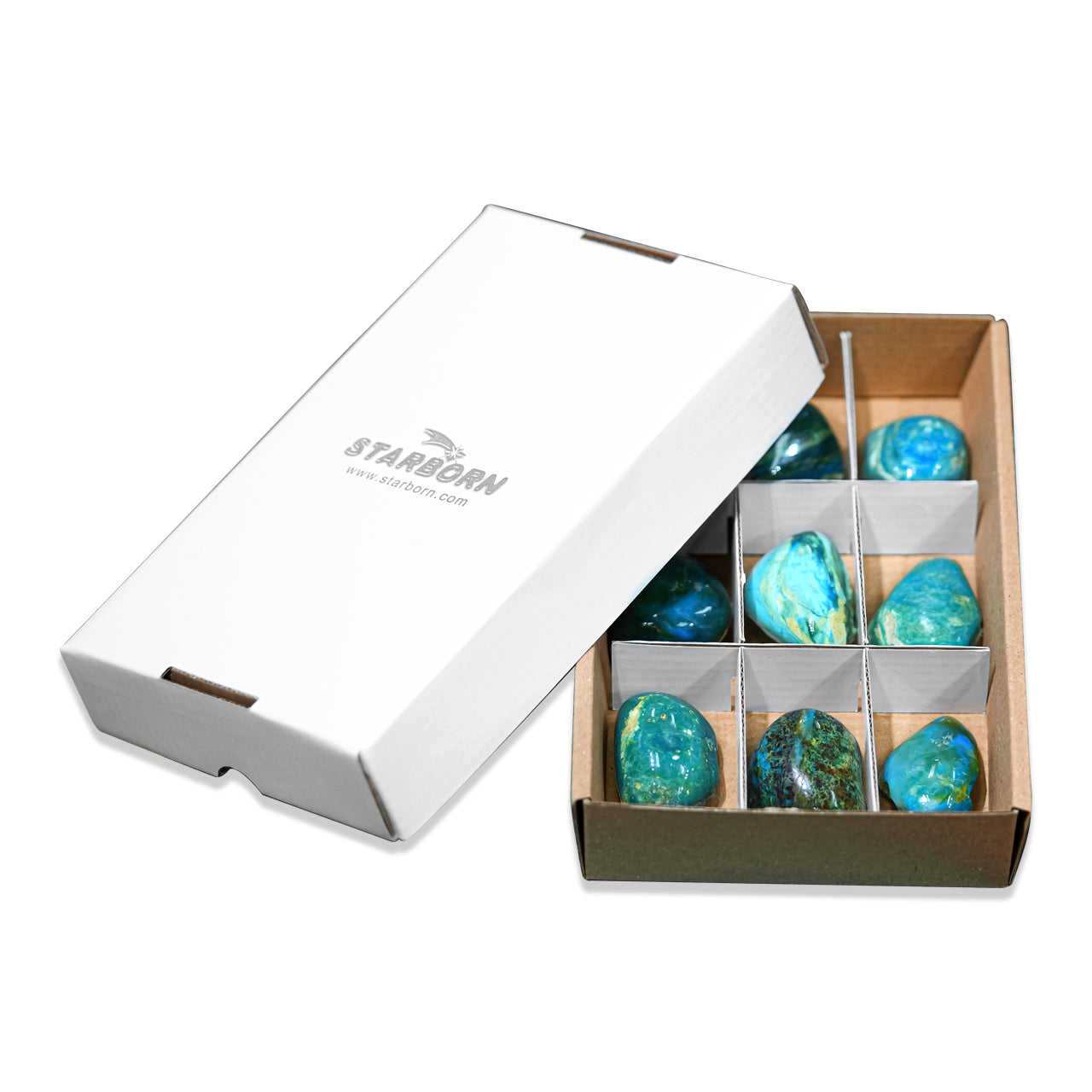 Peruvian Blue Opal Collector 300 grams - 9 pieces