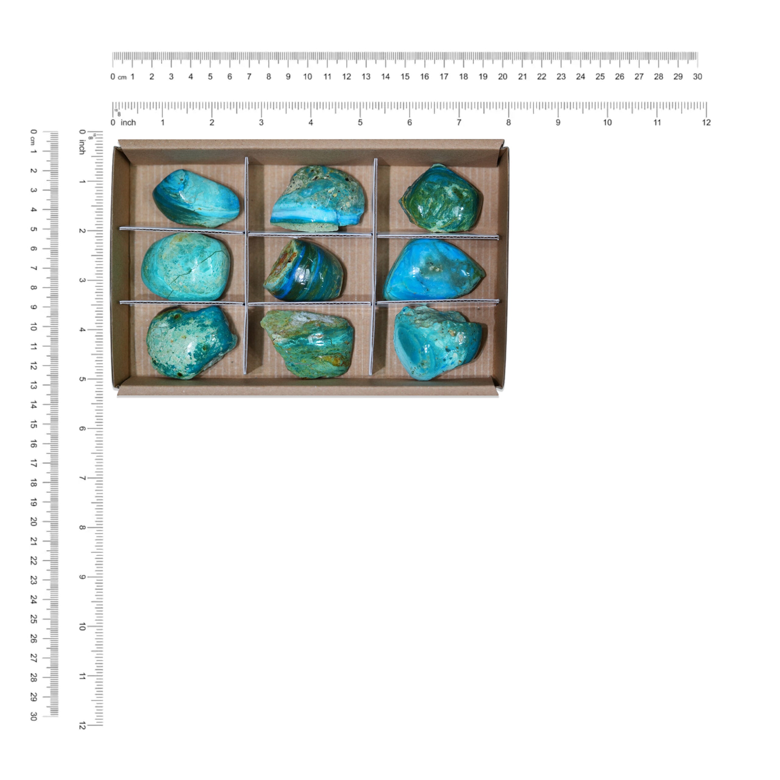 Peruvian Blue Opal Collector 300 grams - 9 pieces