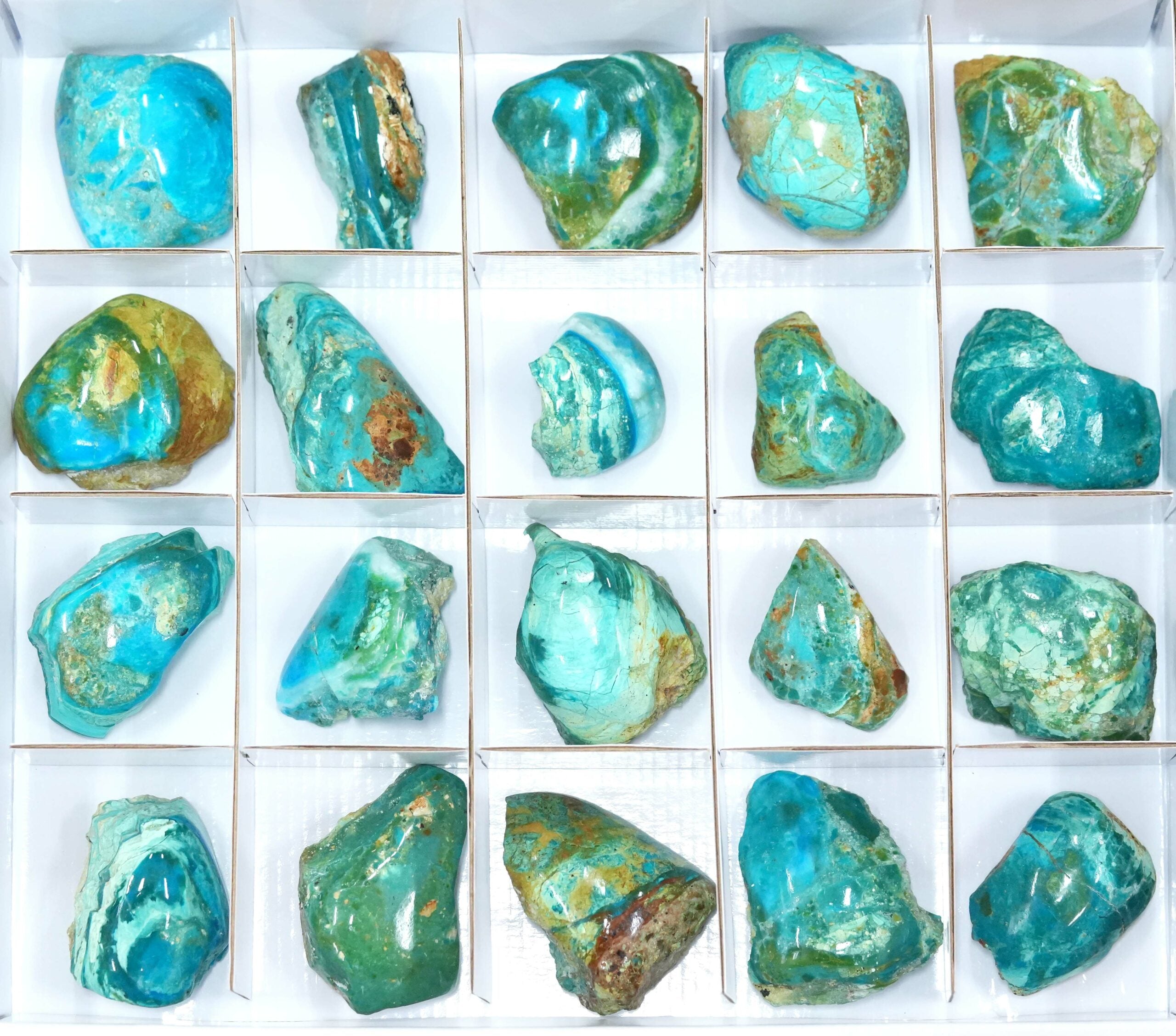 Peruvian Blue Opal Collector 1000 grams - 20 pieces