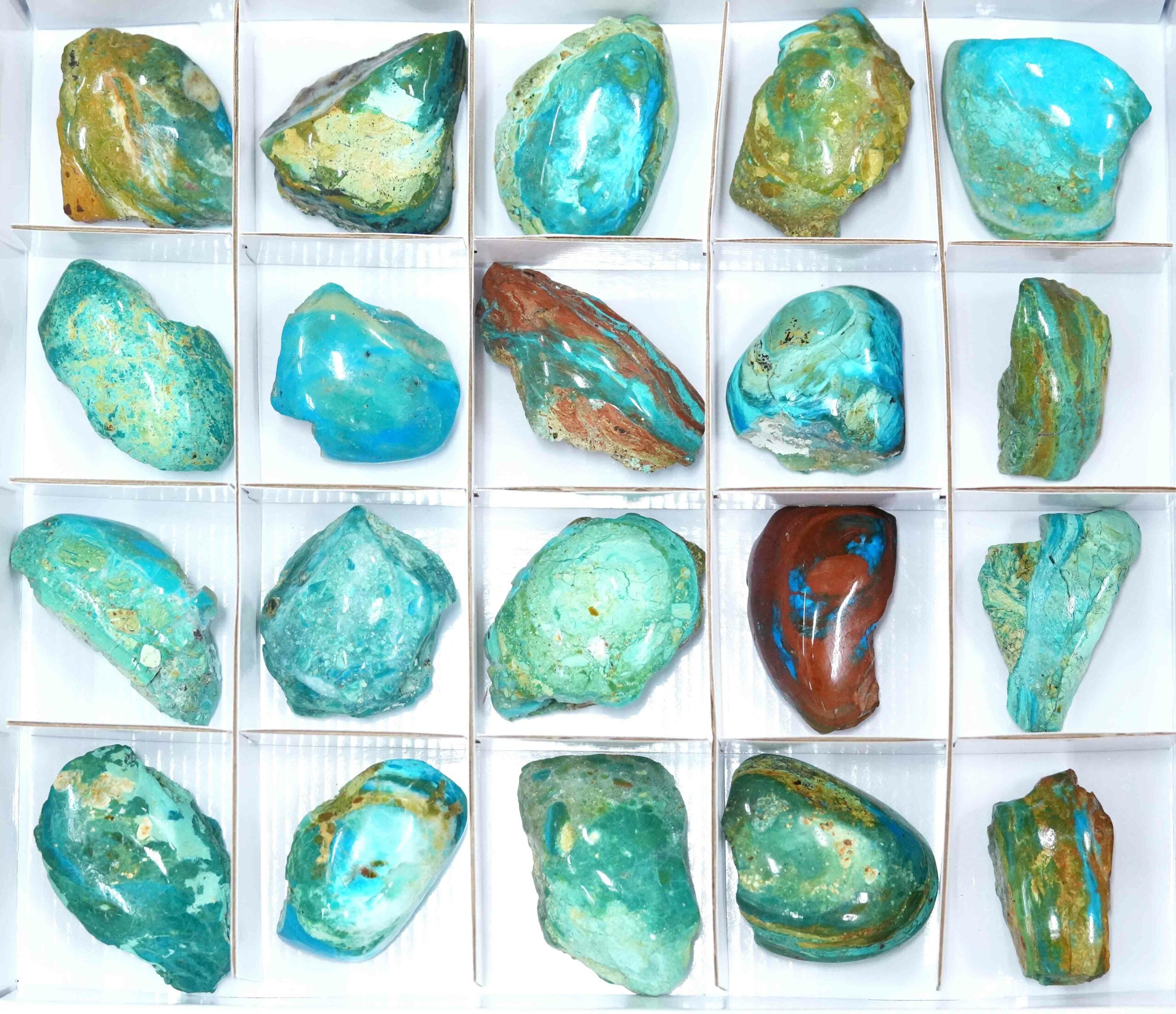 Peruvian Blue Opal Collector 1000 grams - 20 pieces