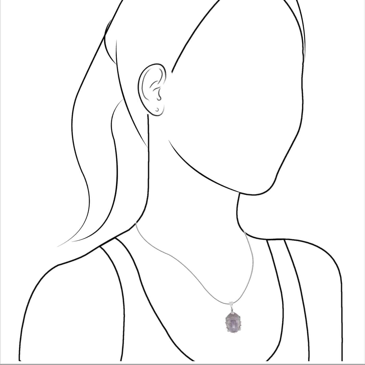 The Purple Chalcedony Buddha Head Pendant